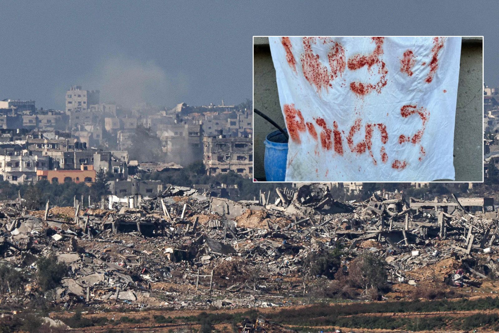 Ein Tuch mit der Aufschrift 