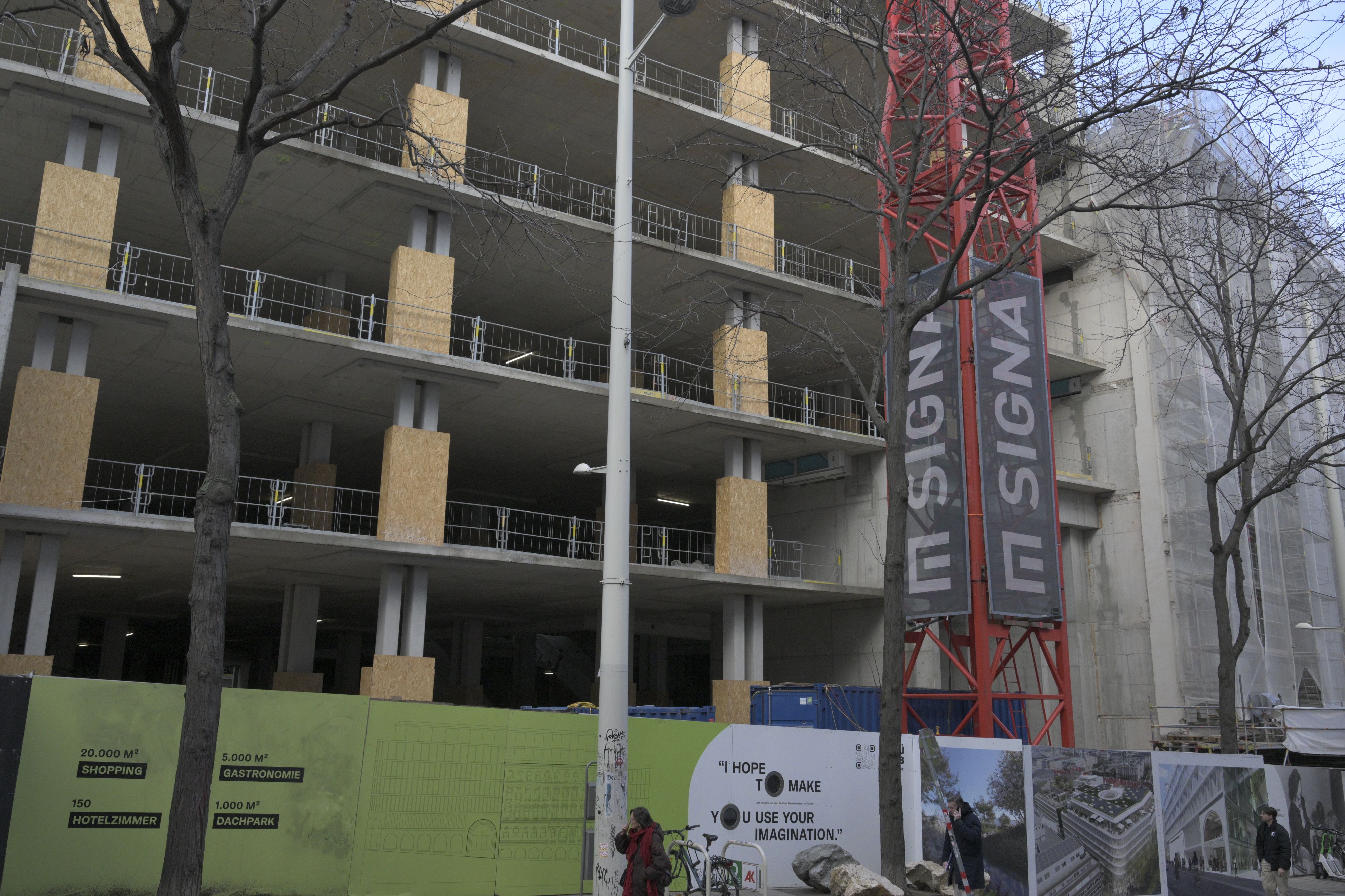 Die Arbeiten am Kaufhaus Lamarr stehen derzeit still. 