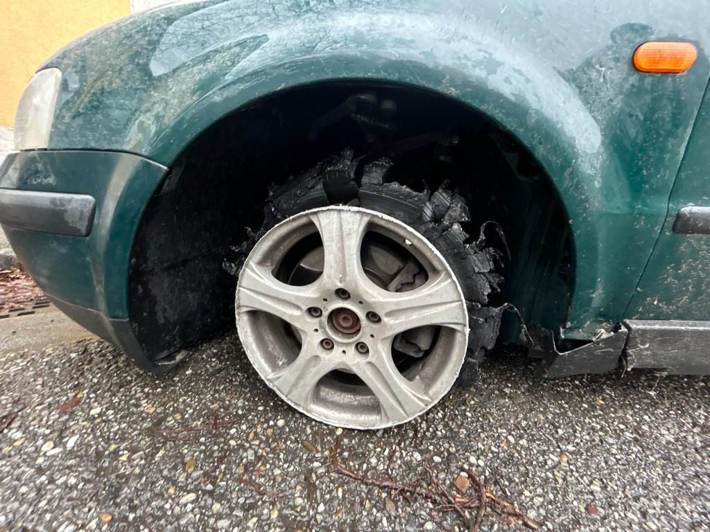 Die Felge bzw. Reifen des Wagens