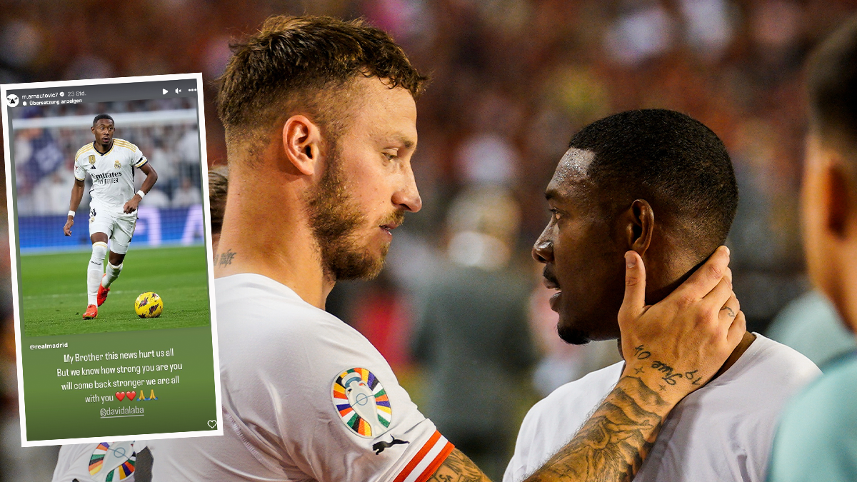 Auch Marko Arnautovic wünschte ÖFB-Star David Alaba gute Besserung.