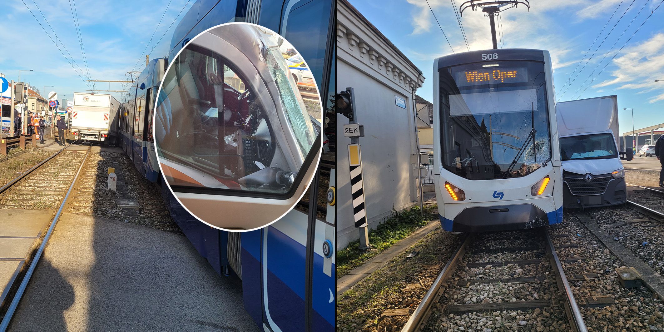 Im 23. Bezirk kam es zum Crash zwischen Pkw und der Badner Bahn. Der Pkw-Lenker erlitt Prellungen und wurde vor Ort von der Rettung versorgt.