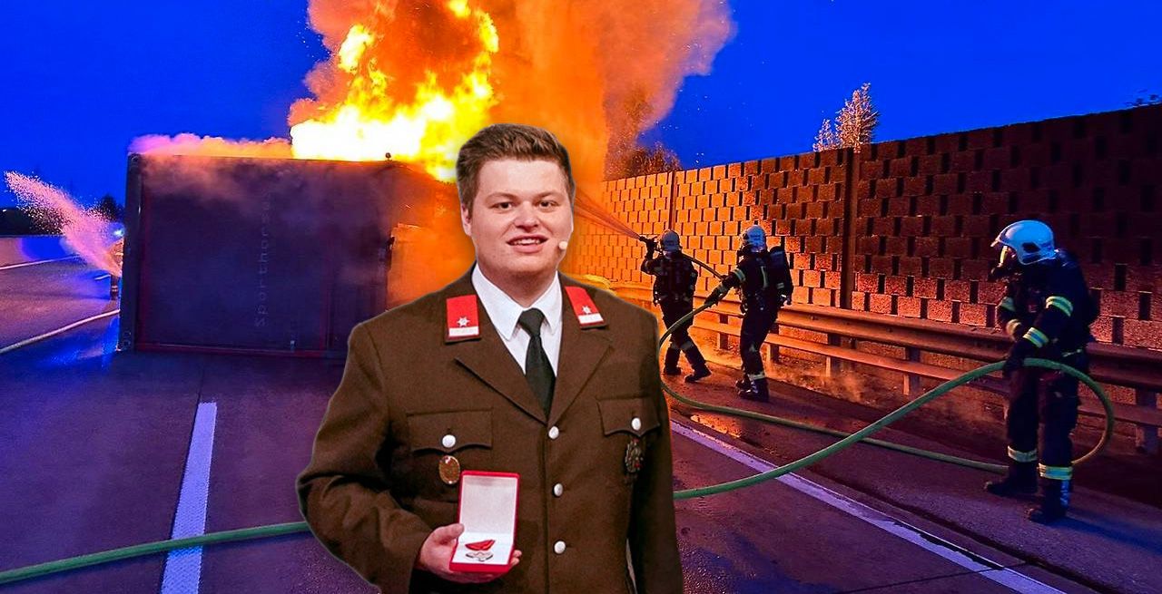 Lorenz Reisinger zögerte keine Sekunde auf der Westautobahn und wird ausgezeichnet.