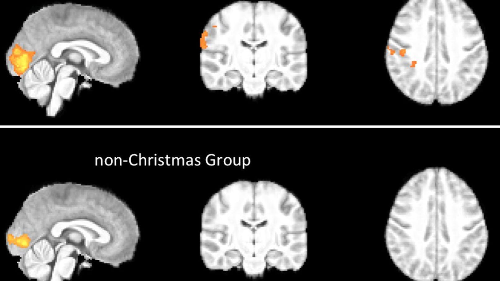 Oben: Weihnachtsfans; unten: Weihnachtsmuffel