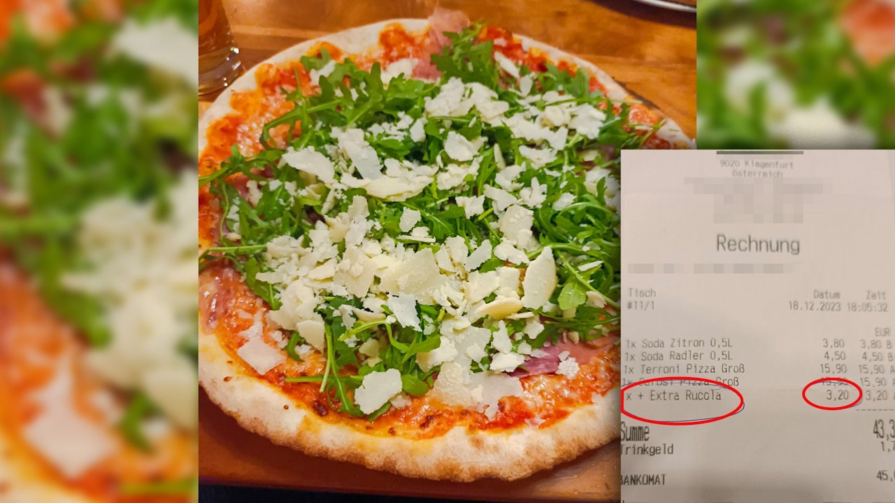Heute.at - 19-€-Pizza! Wut über heftigen Aufpreis bei Italiener