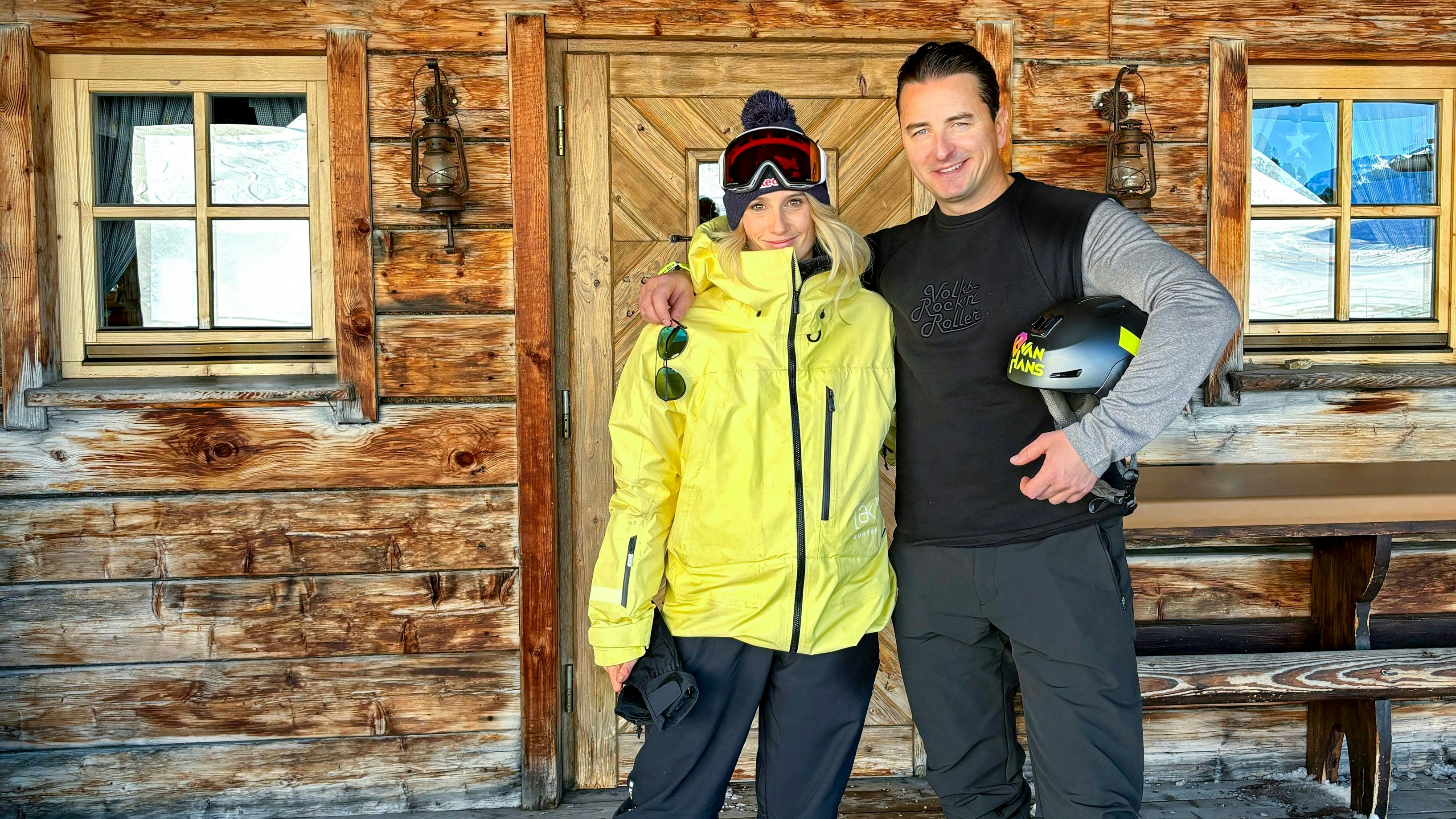 "Hobel-Experte" Andreas Gabalier und Anna Gasser waren in Obertauern gemeinsam auf der Piste.