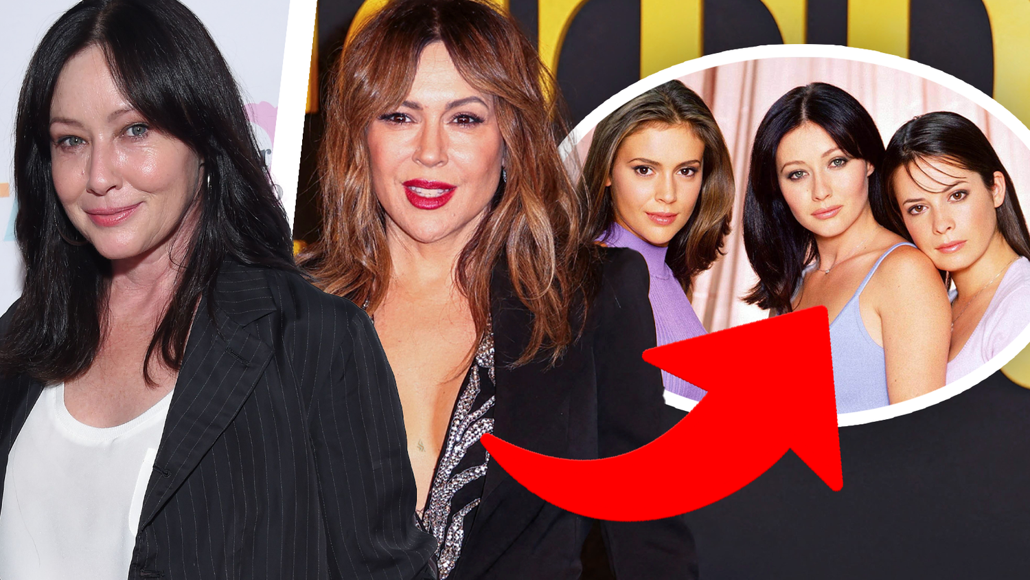 Doherty und Milano spielten zusammen in "Charmed" mit.