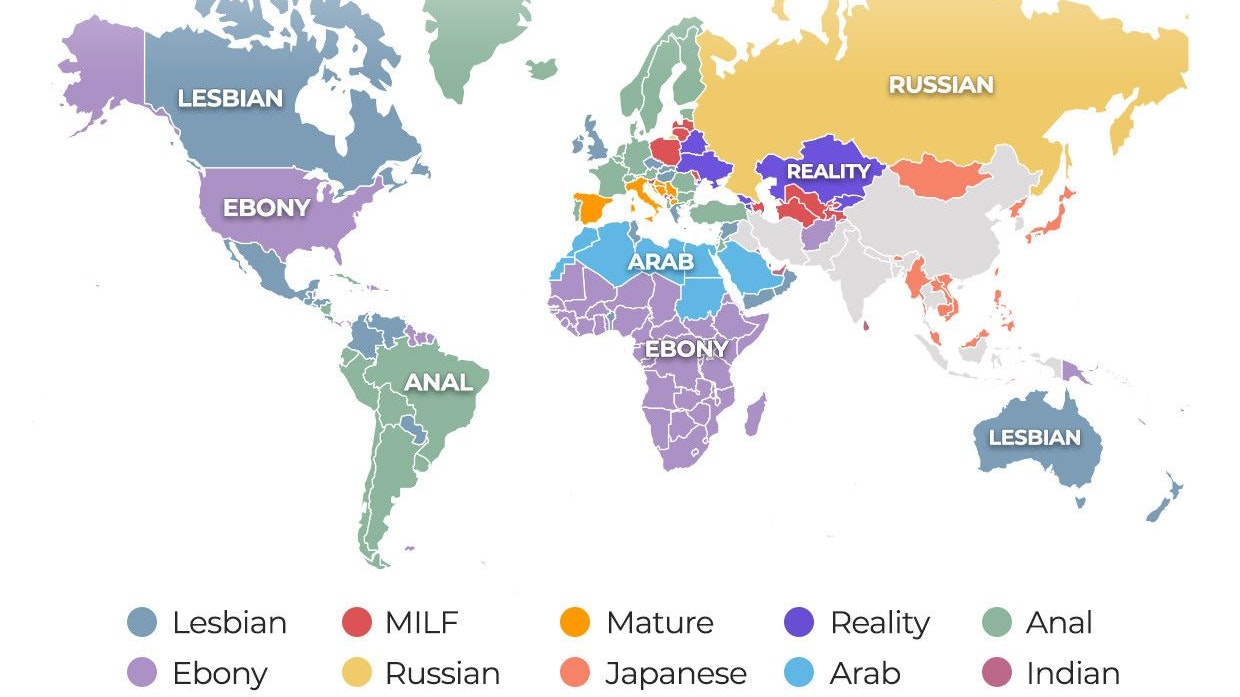 Die globale Verteilung der Porno-Vorlieben.