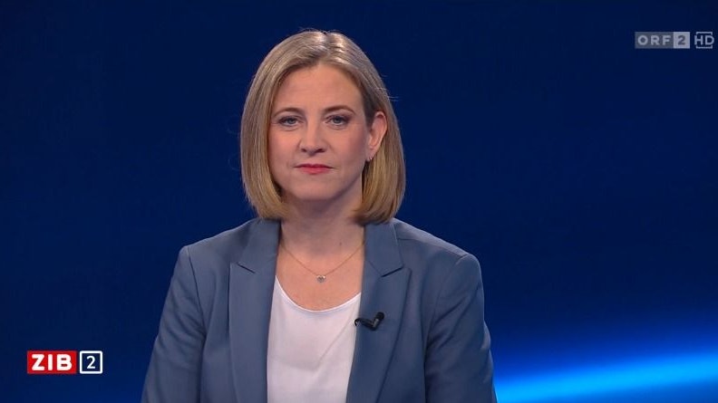 Beate Meinl-Reisinger, Klubobfrau von NEOS, zu Gast in der ORF-"ZIB2".