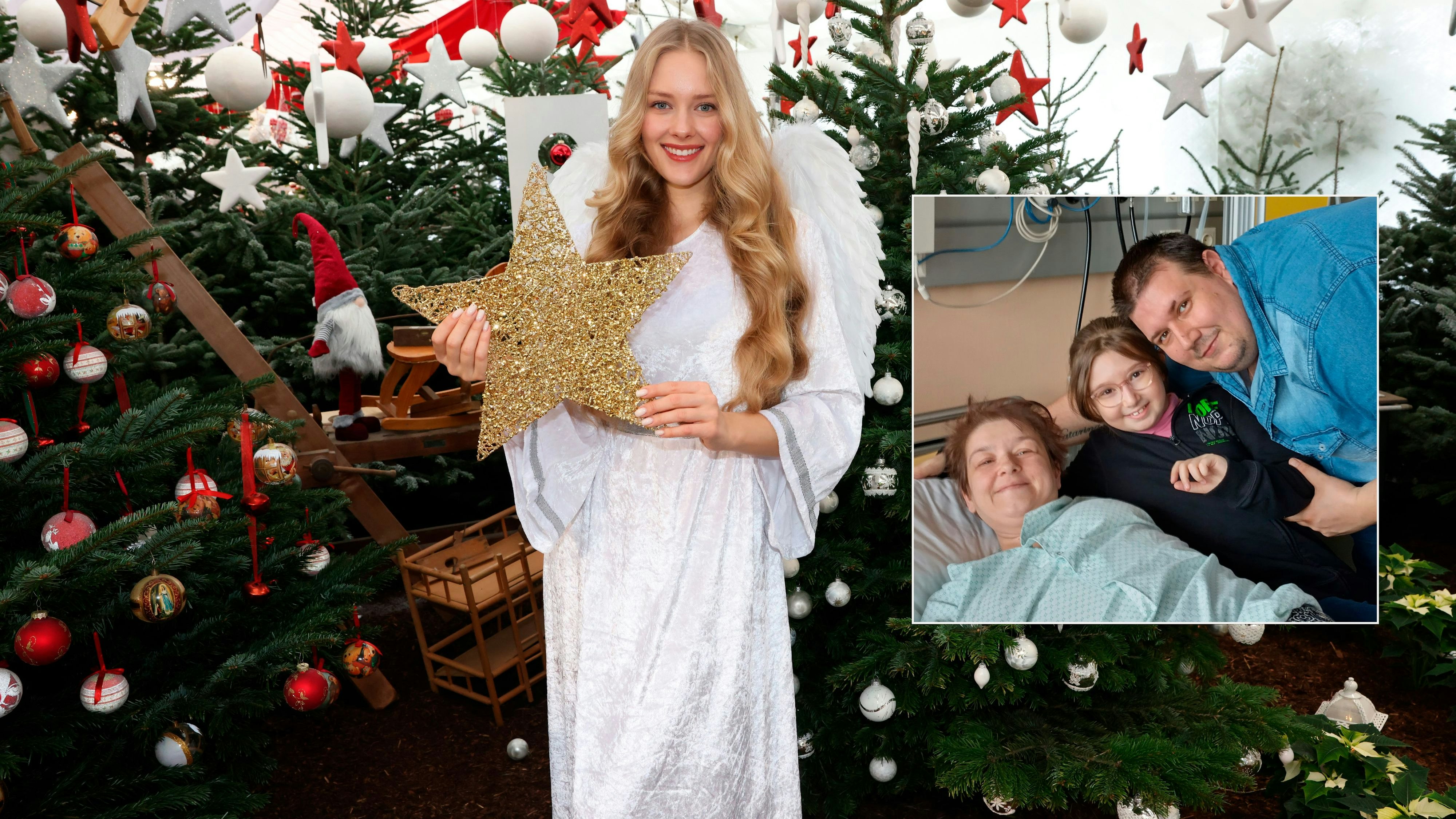 Milan und Tochter Katharina (r.) feiern Weihnachten heuer im Spital: Dort wird Ehefrau und Mama Barbara behandelt.