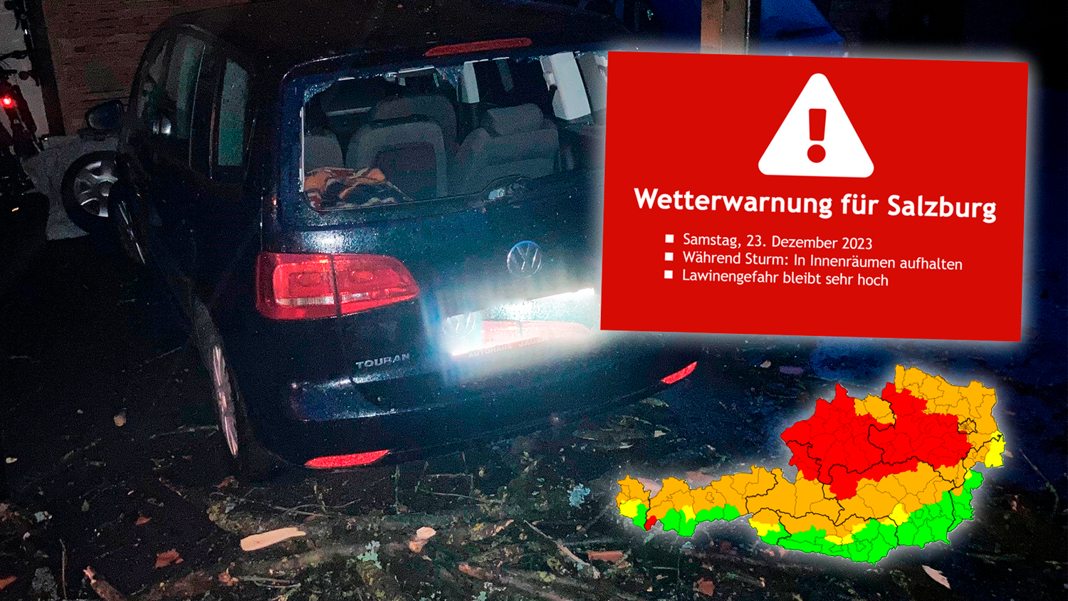 Durch umstürzende Bäume wurden große Schäden verursacht.