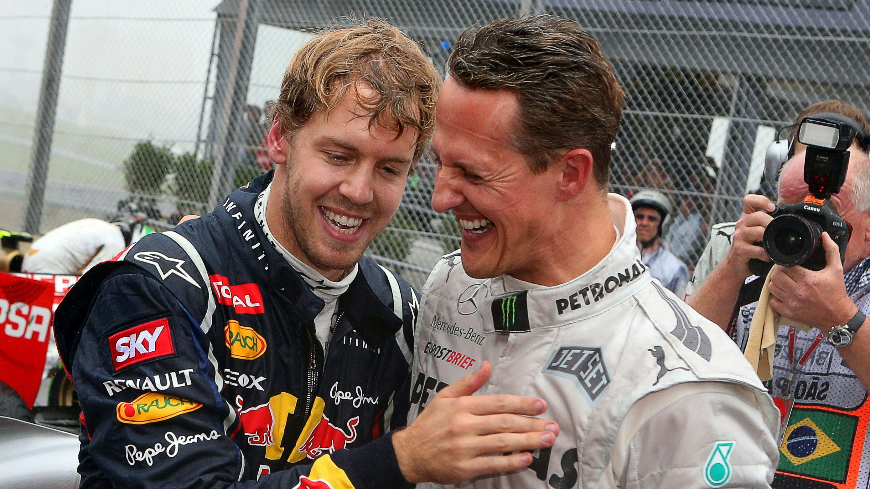 Sebastian Vettel und Michael Schumacher