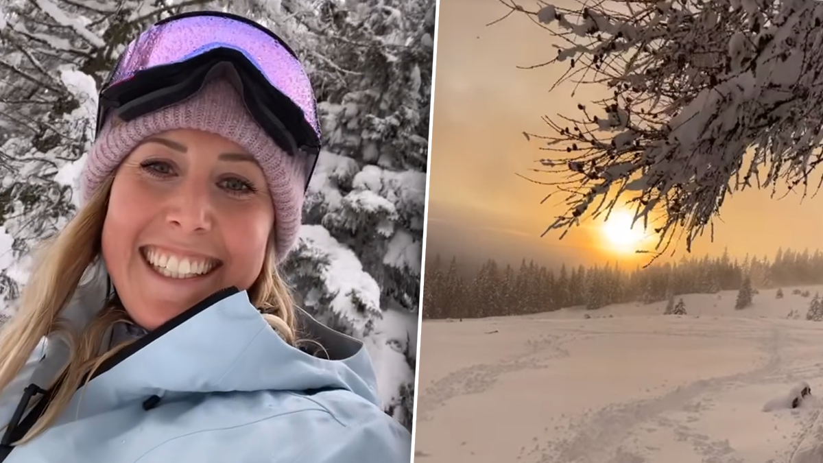 Conny Hütter genießt die Winterlandschaft