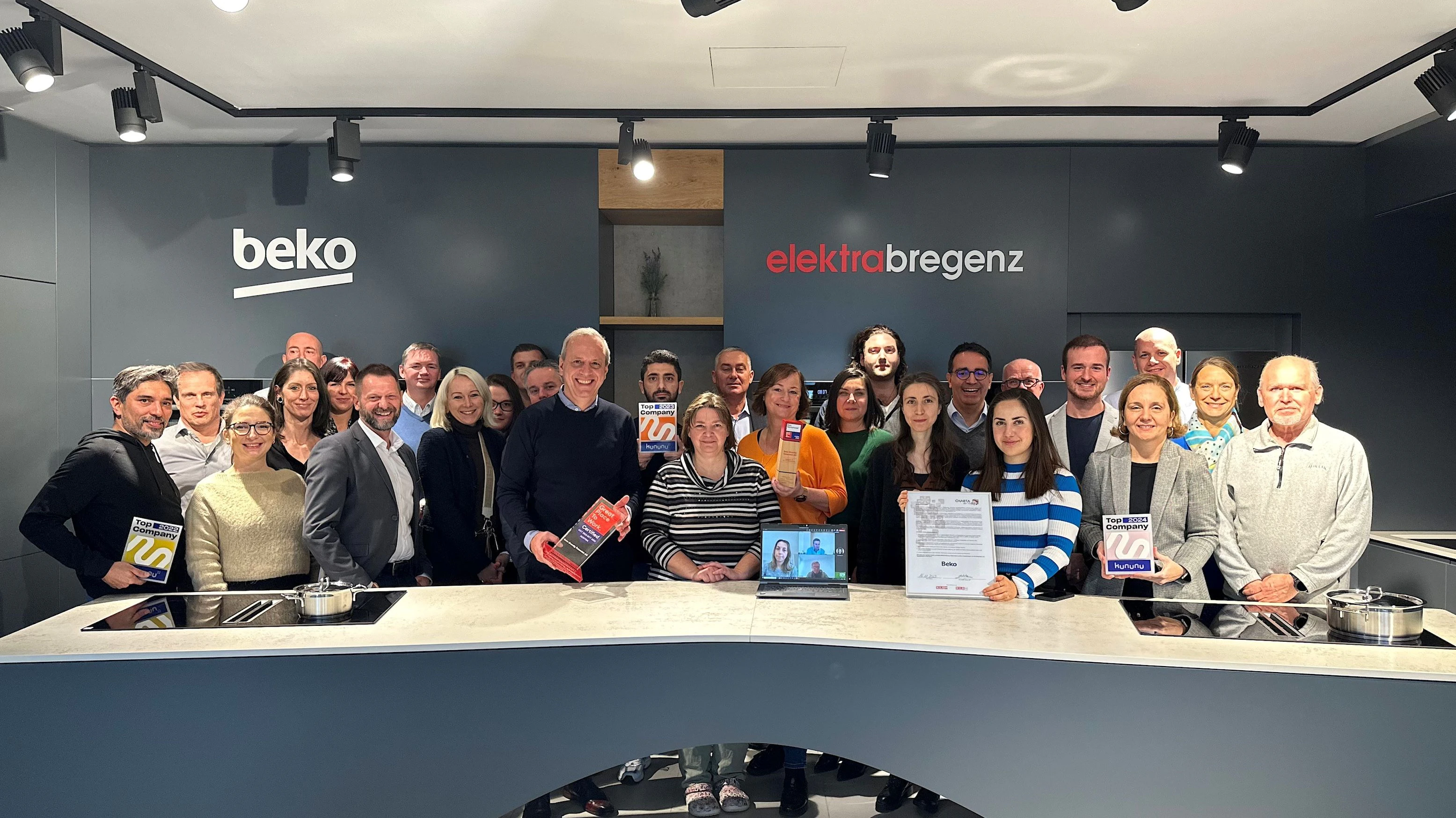 Beko Austria AG erhält kununu Top Company-Siegel 2024 und unterzeichnet Charta der Vielfalt.