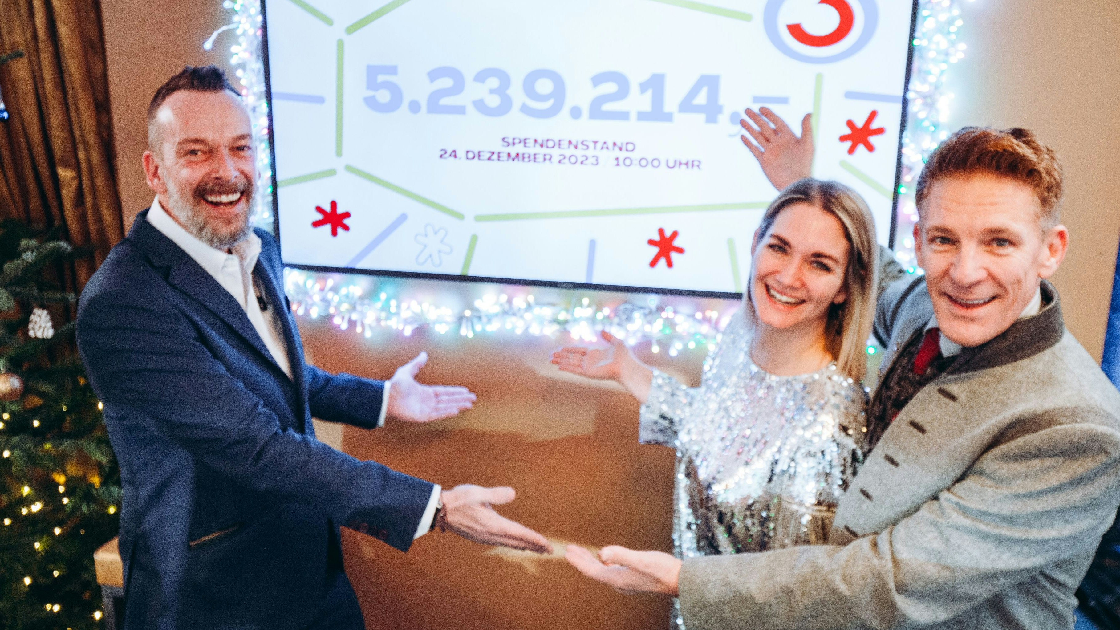 Robert Kratky, Gabi Hiller und Andi Knoll haben nonstop moderiert.