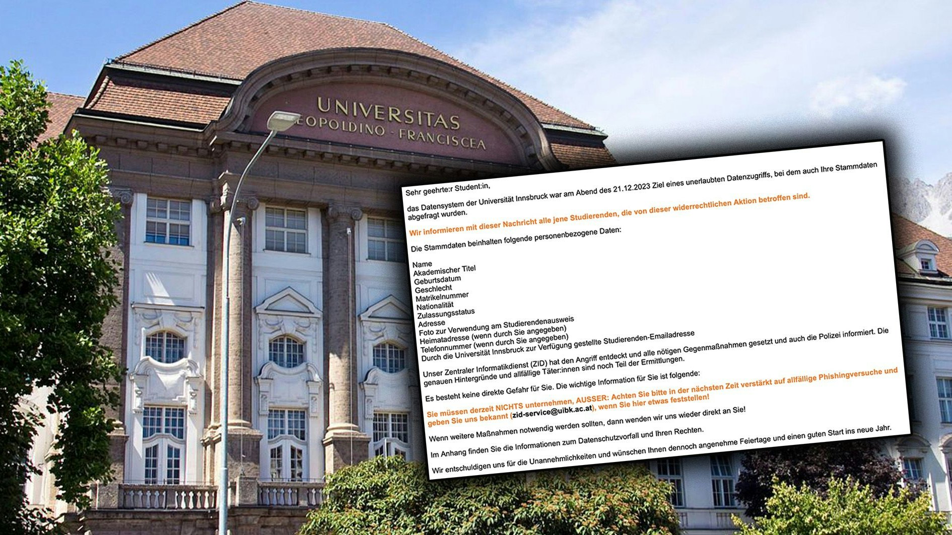 Die Universität Innsbruck wurde Opfer eines Hackerangriffs.