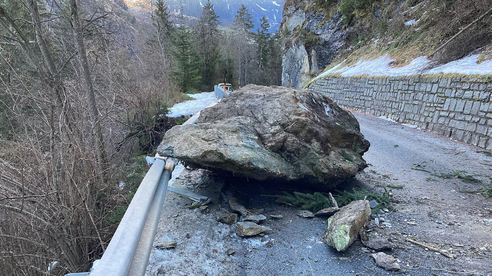 Nach dem Felssturz geriet der Hang in Bewegung.