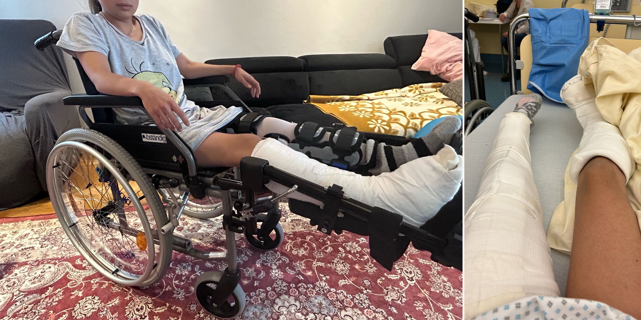 Nach einem schweren Verkehrsunfall mit Fahrerflucht musste Katharina (25) über eine Woche im Krankenhaus bleiben. 