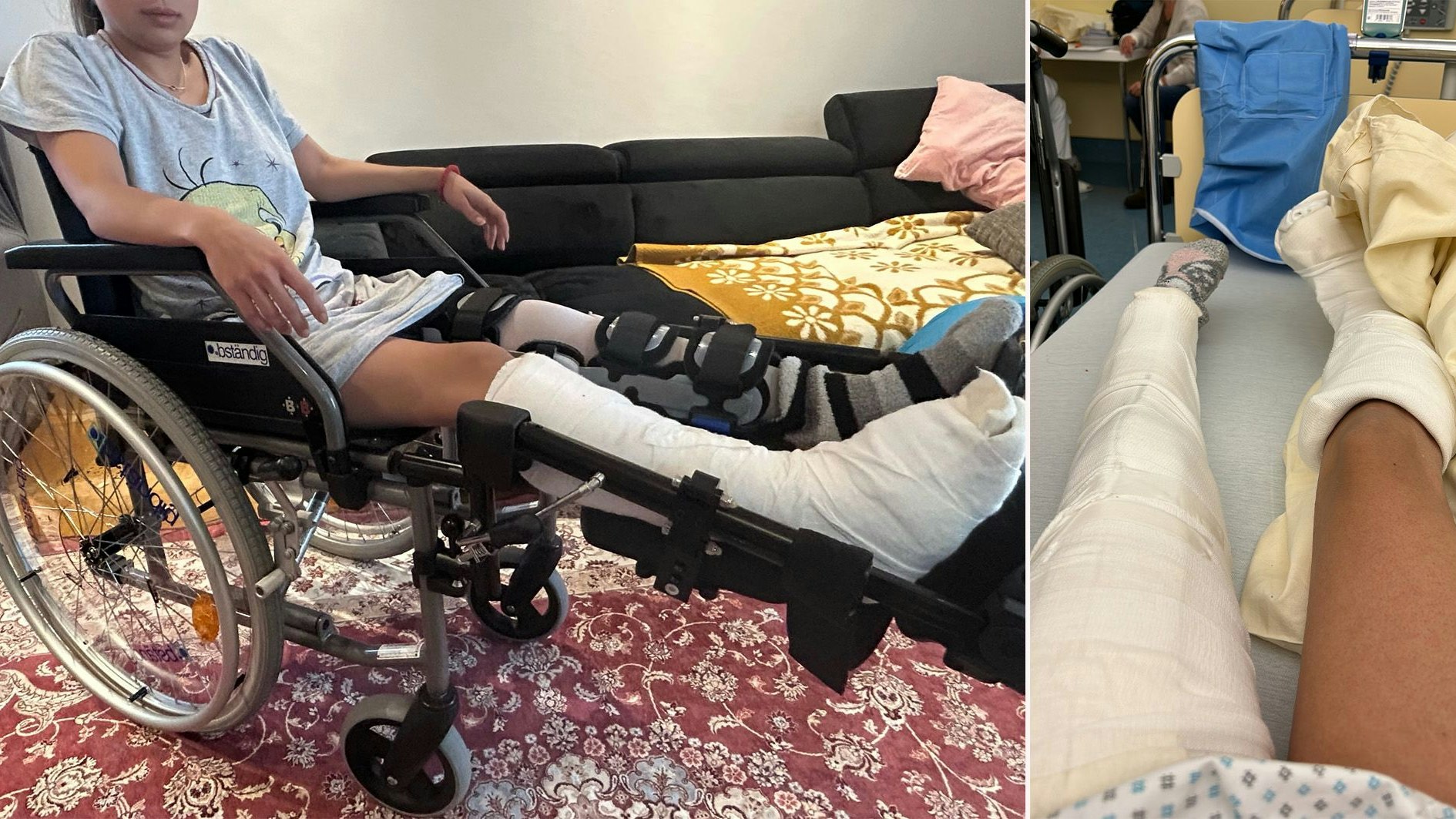 Nach einem schweren Verkehrsunfall mit Fahrerflucht verbrachte Katharina über eine Woche im Krankenhaus.