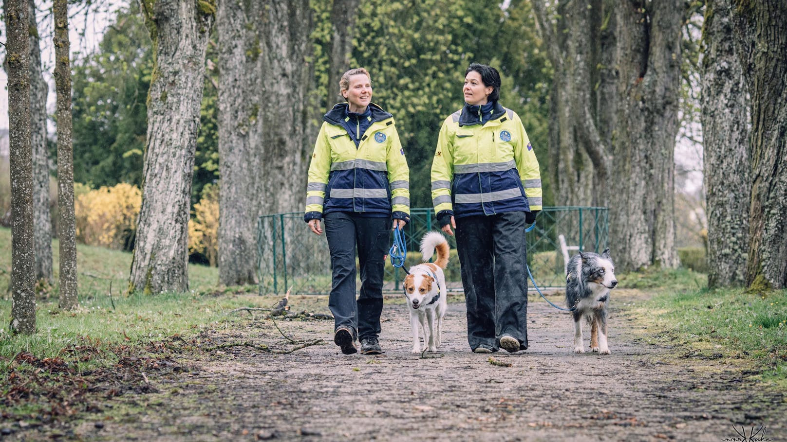 Birgit führt mittlerweile ihren vierten Hund als Rettungshund, bei Martina ist es der fünfte.