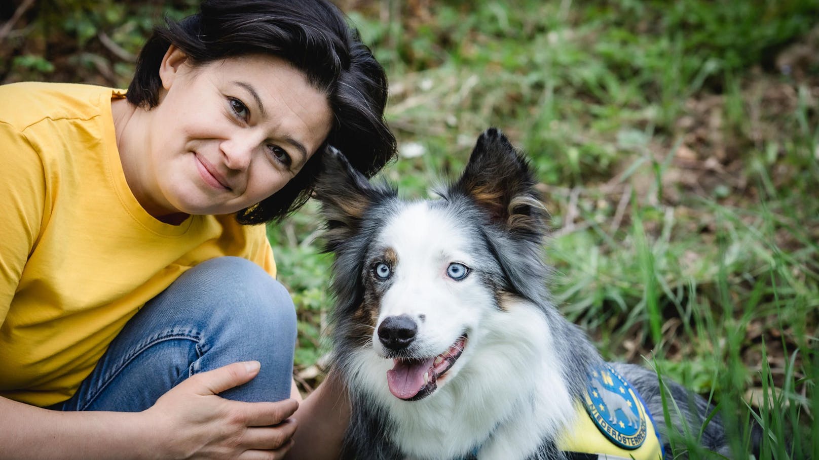 Birgit mit Hund "Milow".