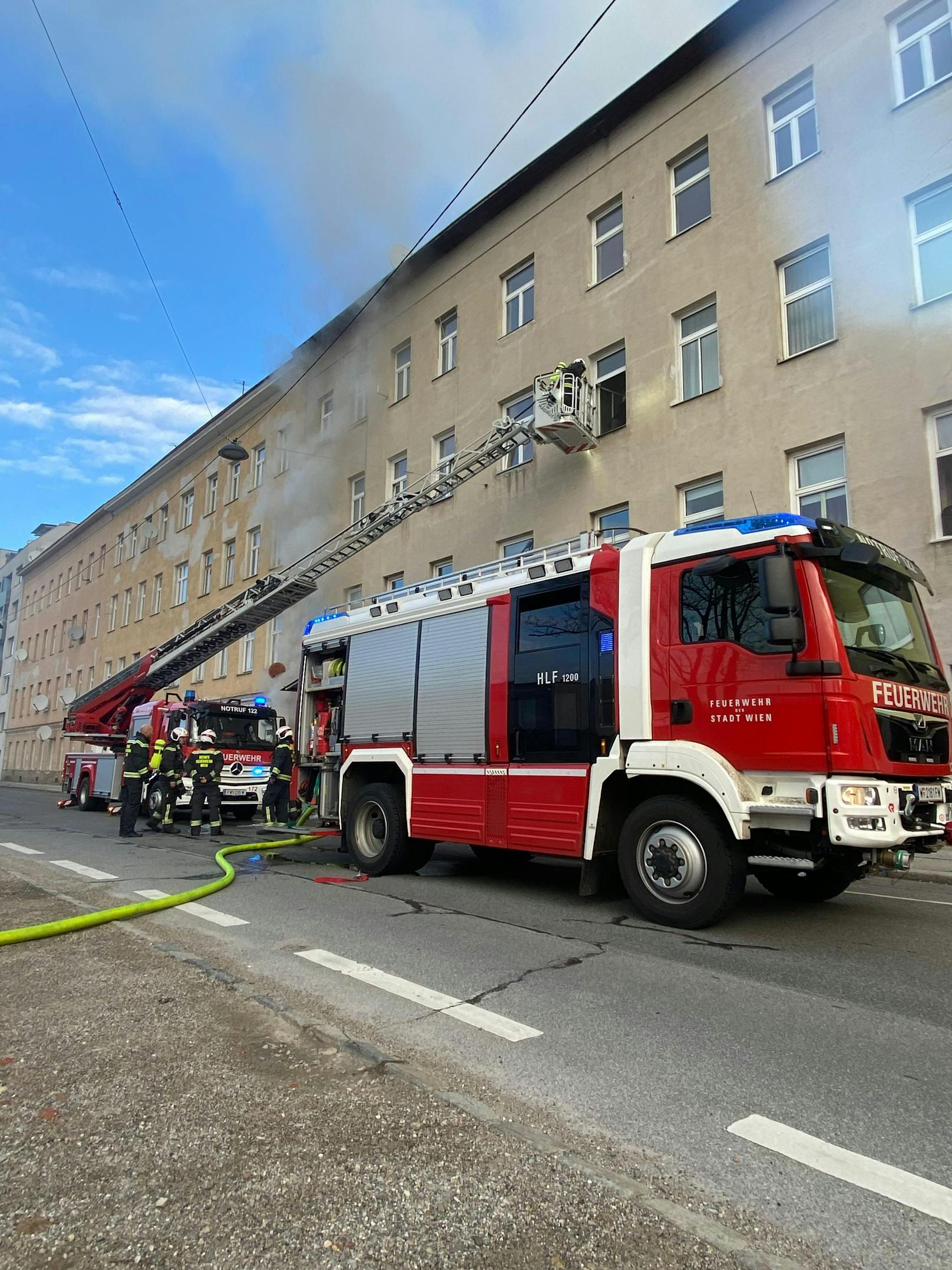 In der Rebhanngasse brach ein Feuer aus.