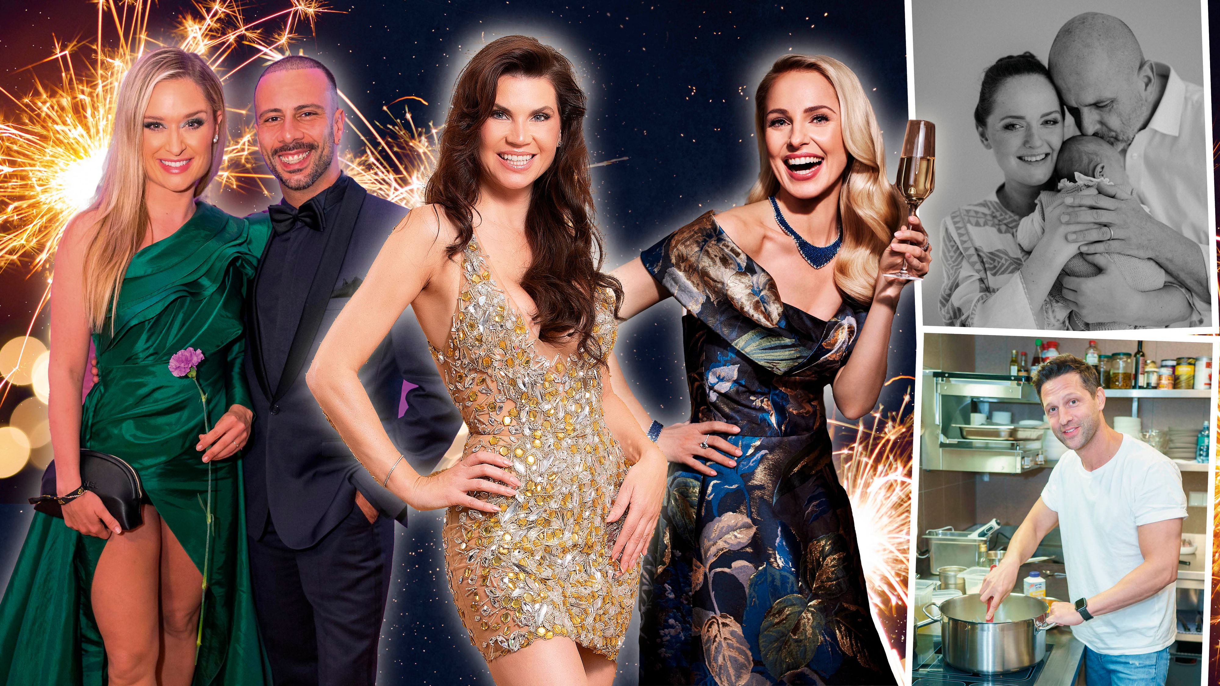 Wie Silvia Schneider, Leona König, Corinna Kamper und Danilo Campiso, Eva Poleschinski und Star-Koch Alexander Kumptner ins neue Jahr feiern.