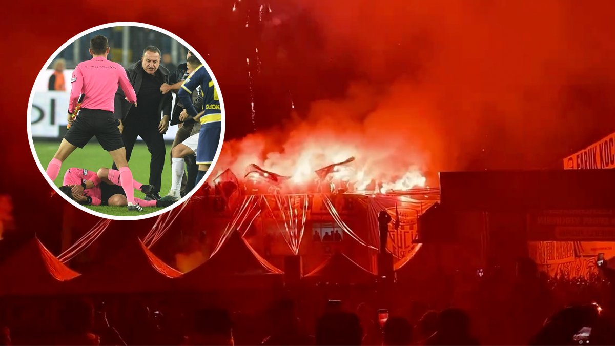Mit Pyrotechnik feierten die Fans die Freilassung des Ex-Präsidenten.