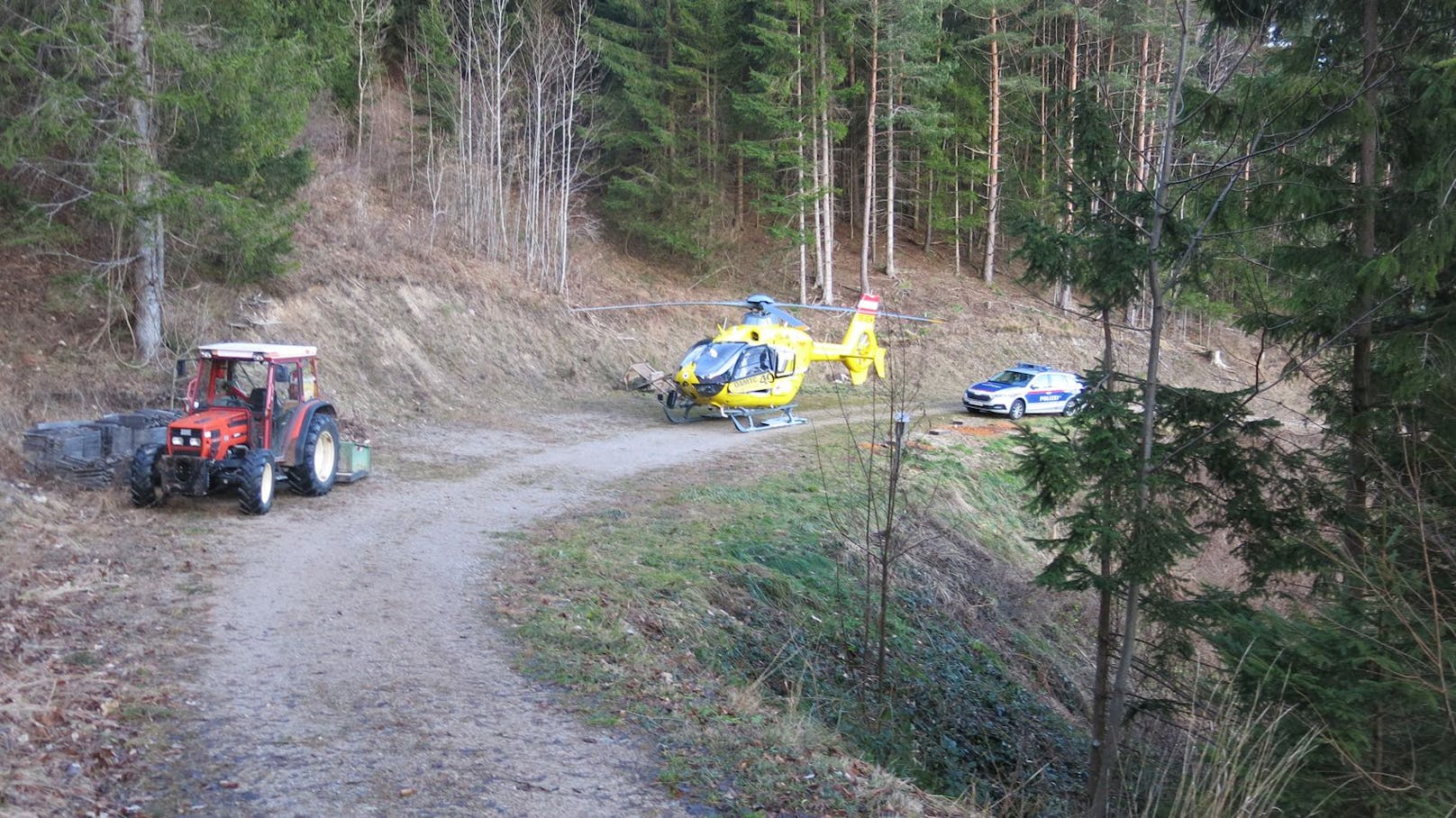 Die verletzte Lenkerin wurde über den Kofferraum befreit und mit dem Rettungshubschrauber ins Krankenhaus gebracht.                               