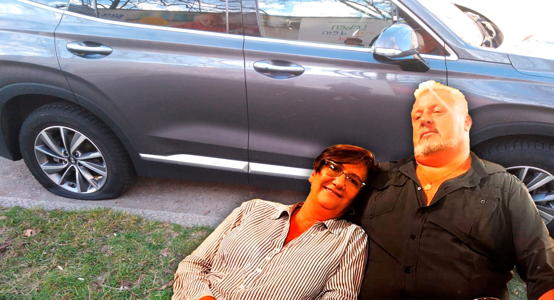 Claudia und ihr Mann Franz können mit ihrem Auto nicht mehr fahren.