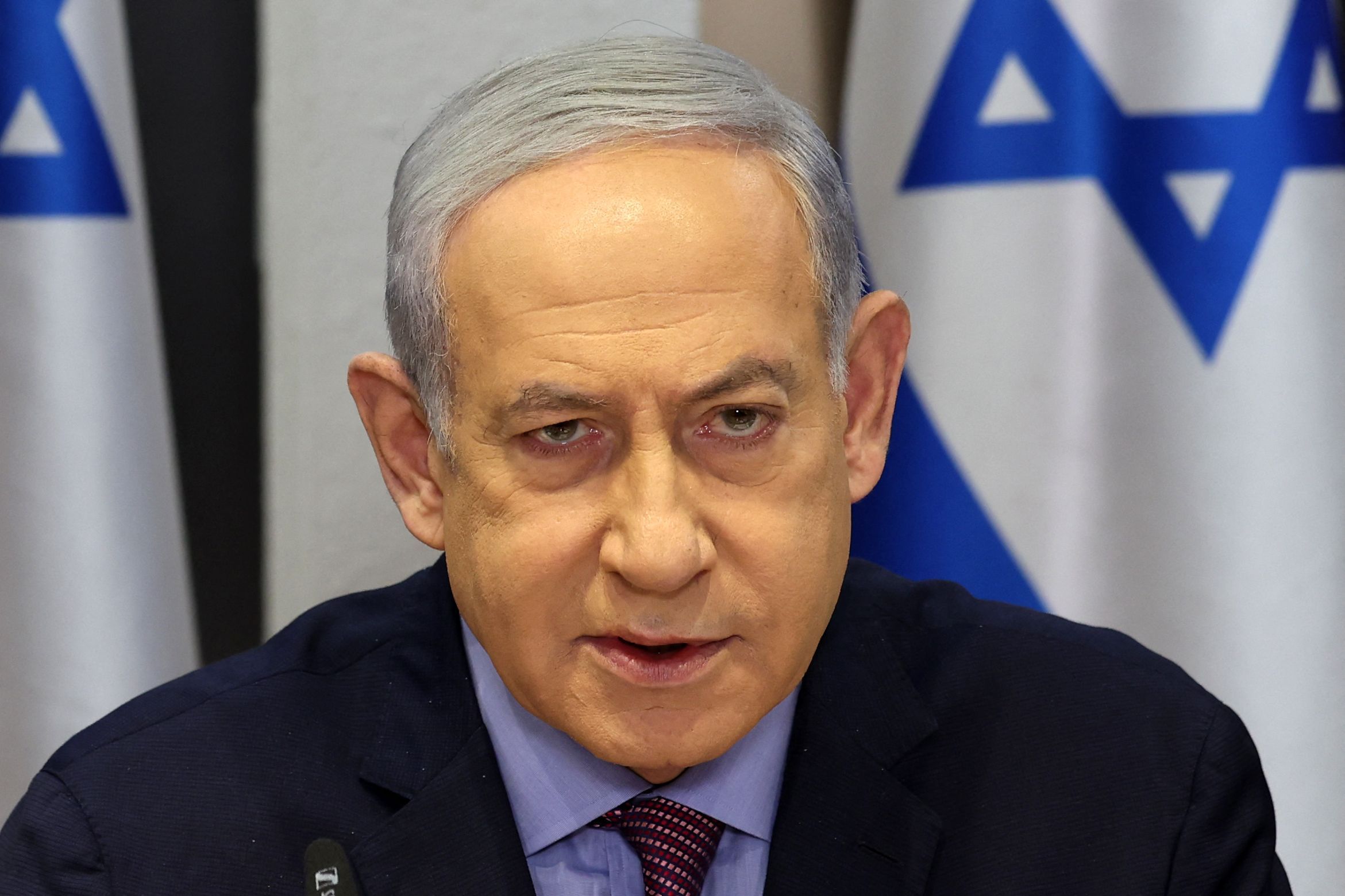 Israels Ministerpräsident <strong>Netanyahu</strong> gibt sich trotz starken Misstrauens der eigenen Bevölkerung weiterhin kämpferisch.