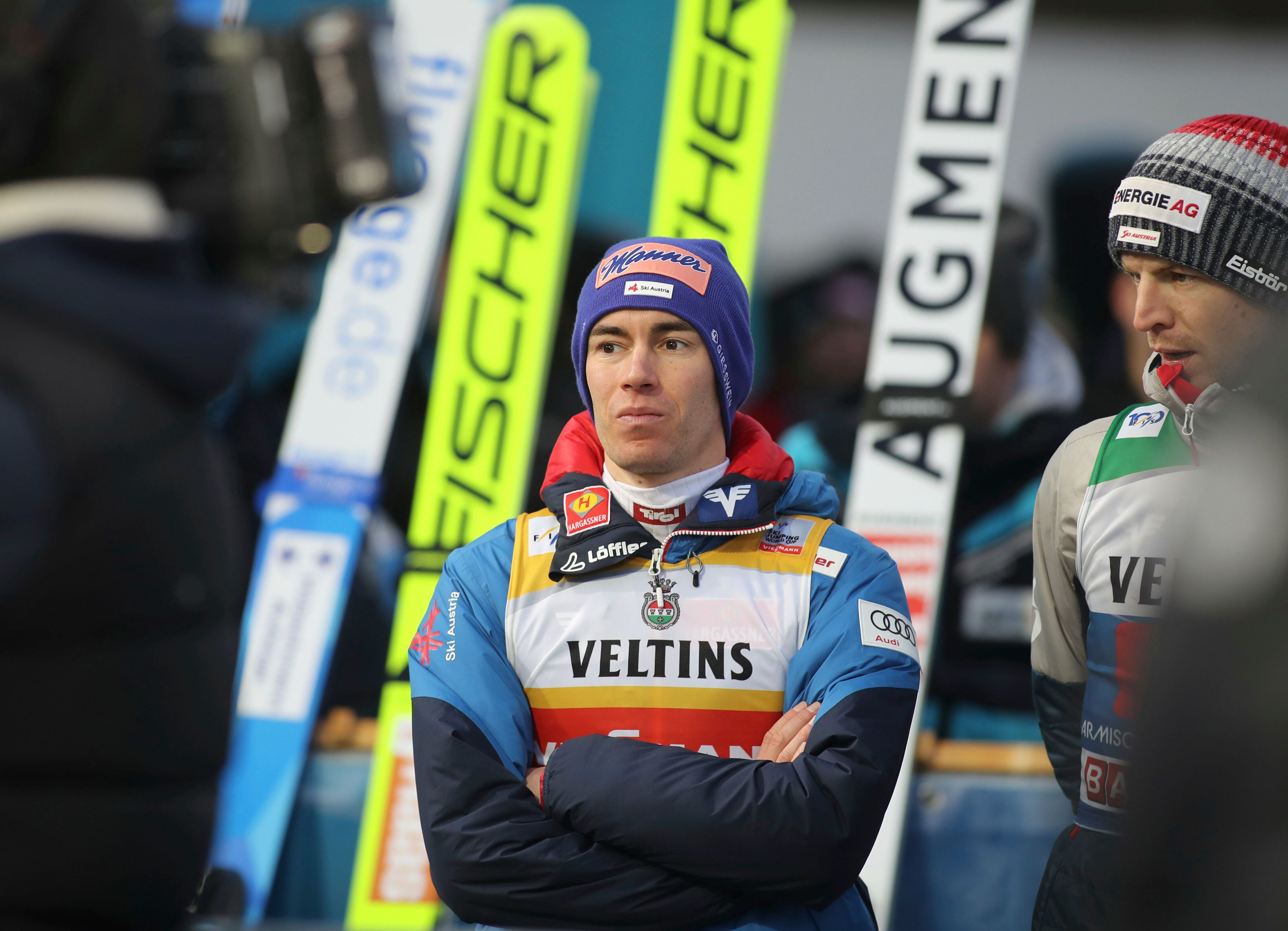 Stefan Kraft ist nach zwei von vier Springen nachdenklich.