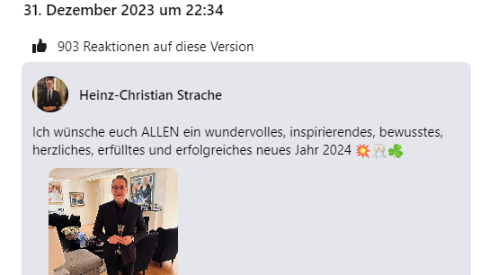 Das war die Erstversion des Stache-Postings – am Sonntag um 22.34 Uhr.