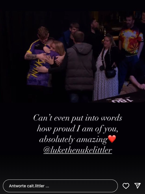 Der Post von Caitlin in der Instagram-Story.