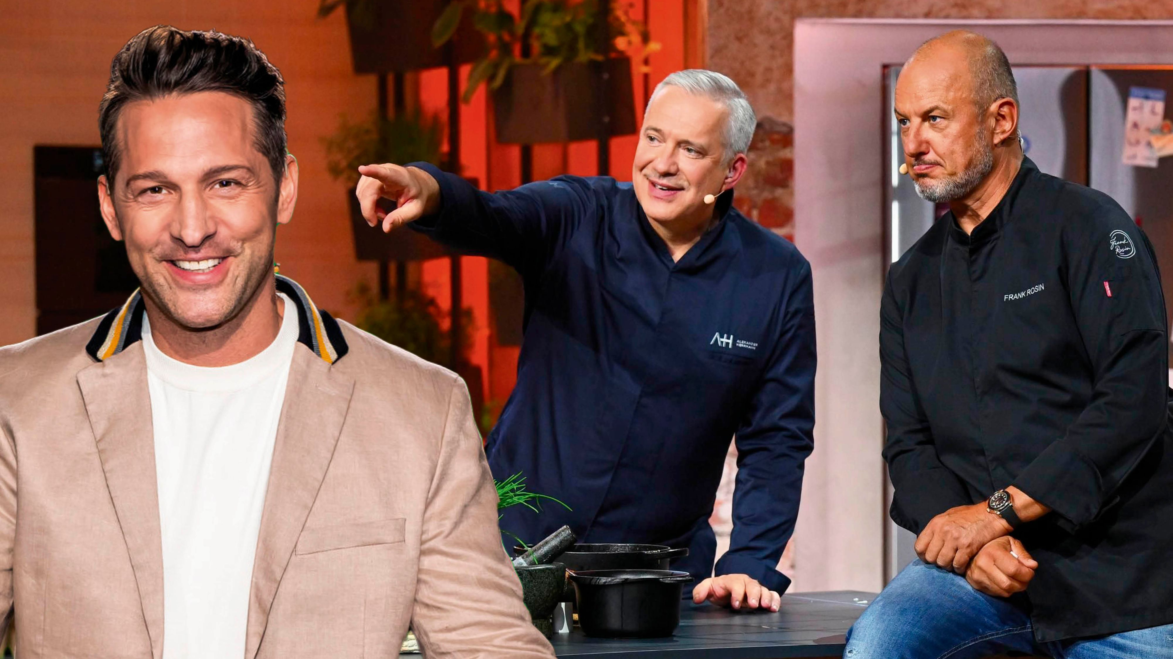 Alexander Kumptner kann aus der sicheren Entfernung über seine Kollegen Alexander Hermann und Frank Rosin schmunzeln…  