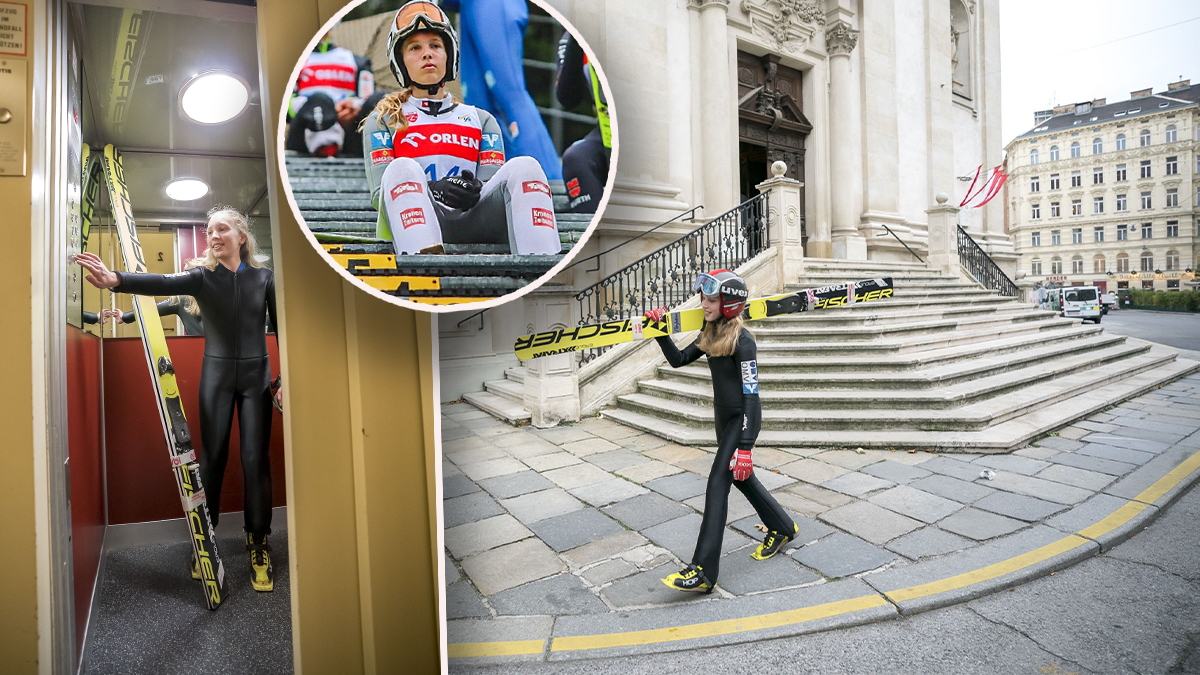 Meghann Wadsak hebt am Mittwoch in Villach ab. 