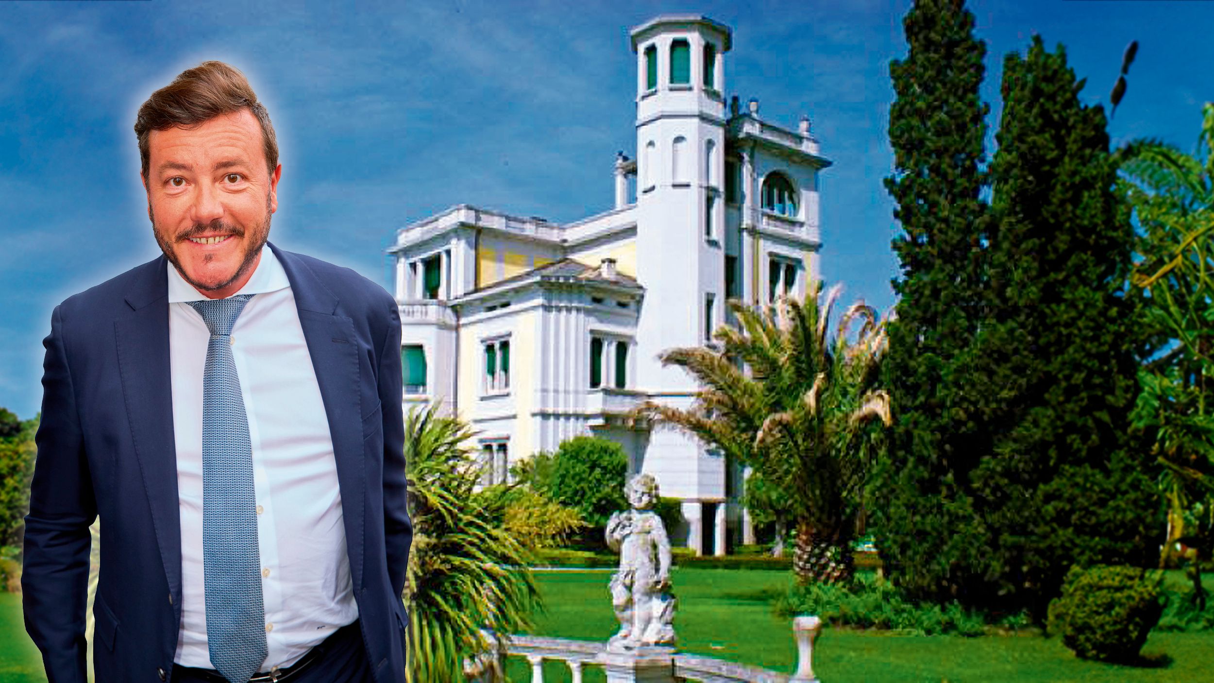 In der Villa Ansaldi am Ufer des Gardasees feierte René Benko 2017 mit mehr als 100 Gästen seinen 40er.