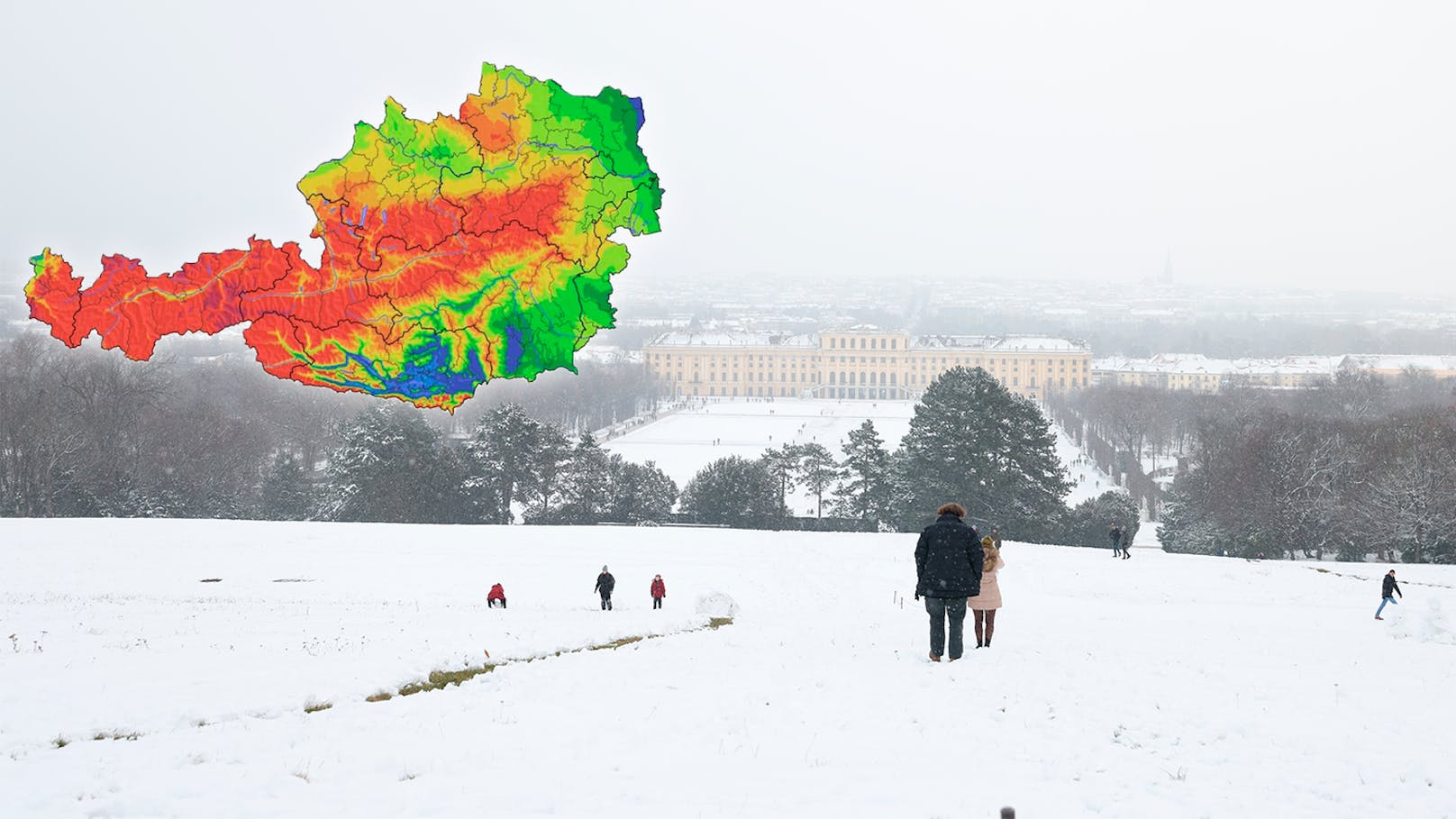 Karte zeigt, wie viel Schnee jetzt bei dir fällt