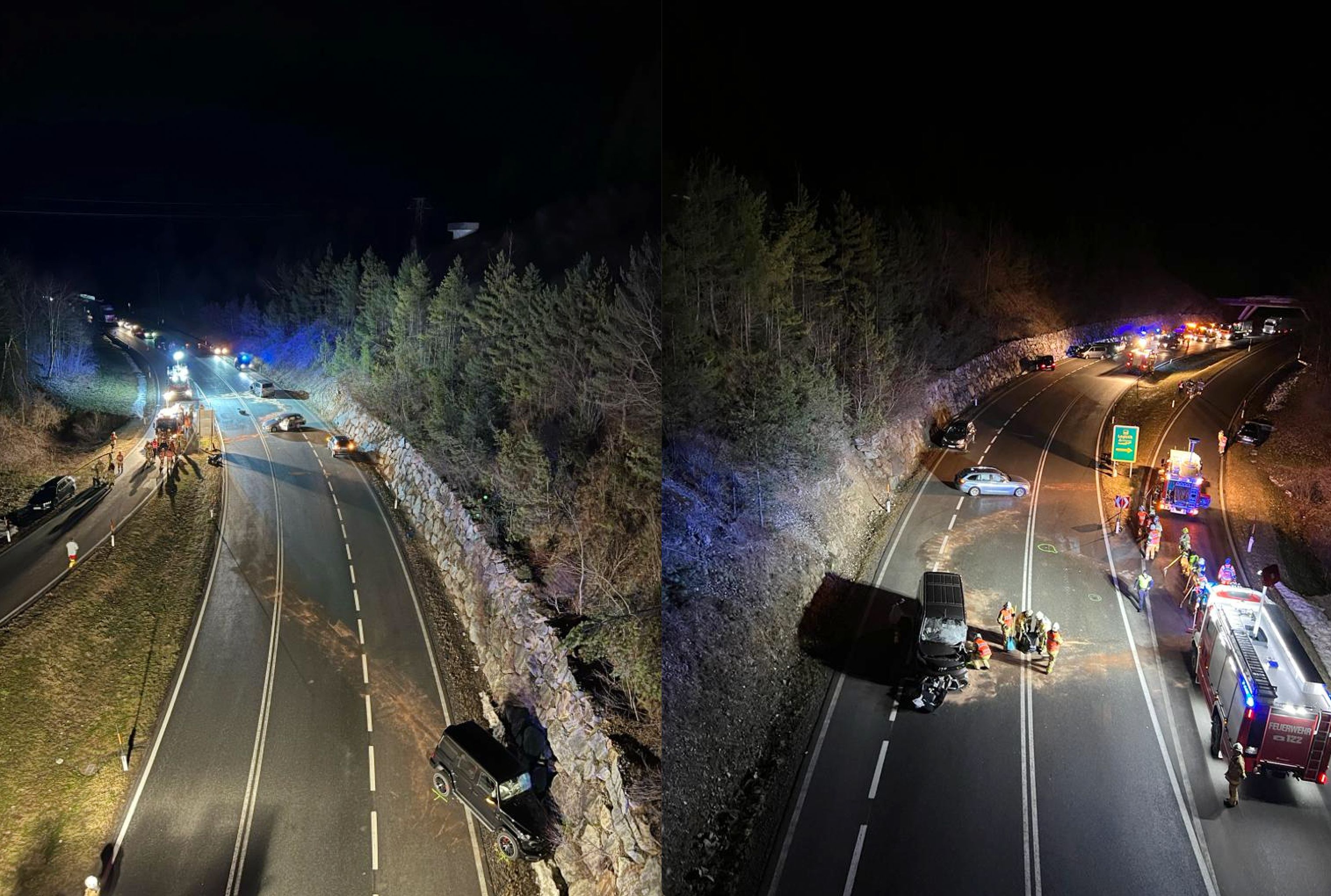 Die Rettungskräfte waren rasch vor Ort und kümmerten sich um die verletzten Personen.