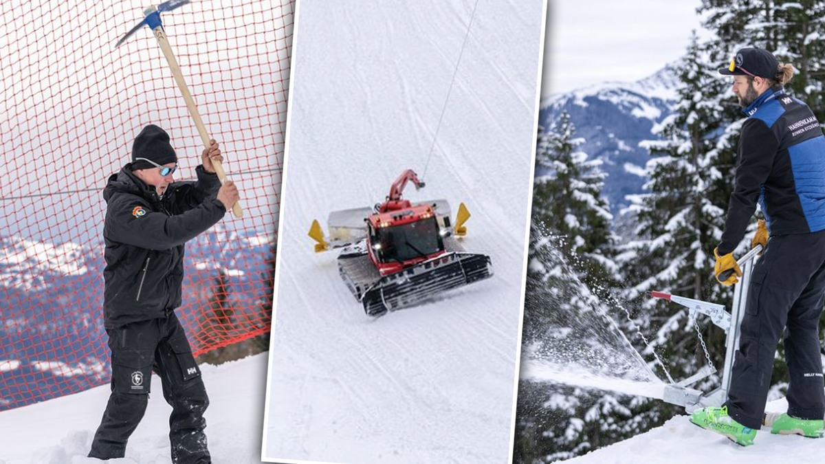 Pistenarbeiten in Kitzbühel