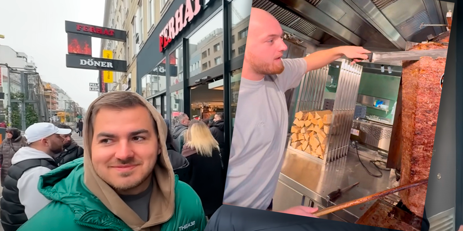 Trymacs versucht sich am Spieß.