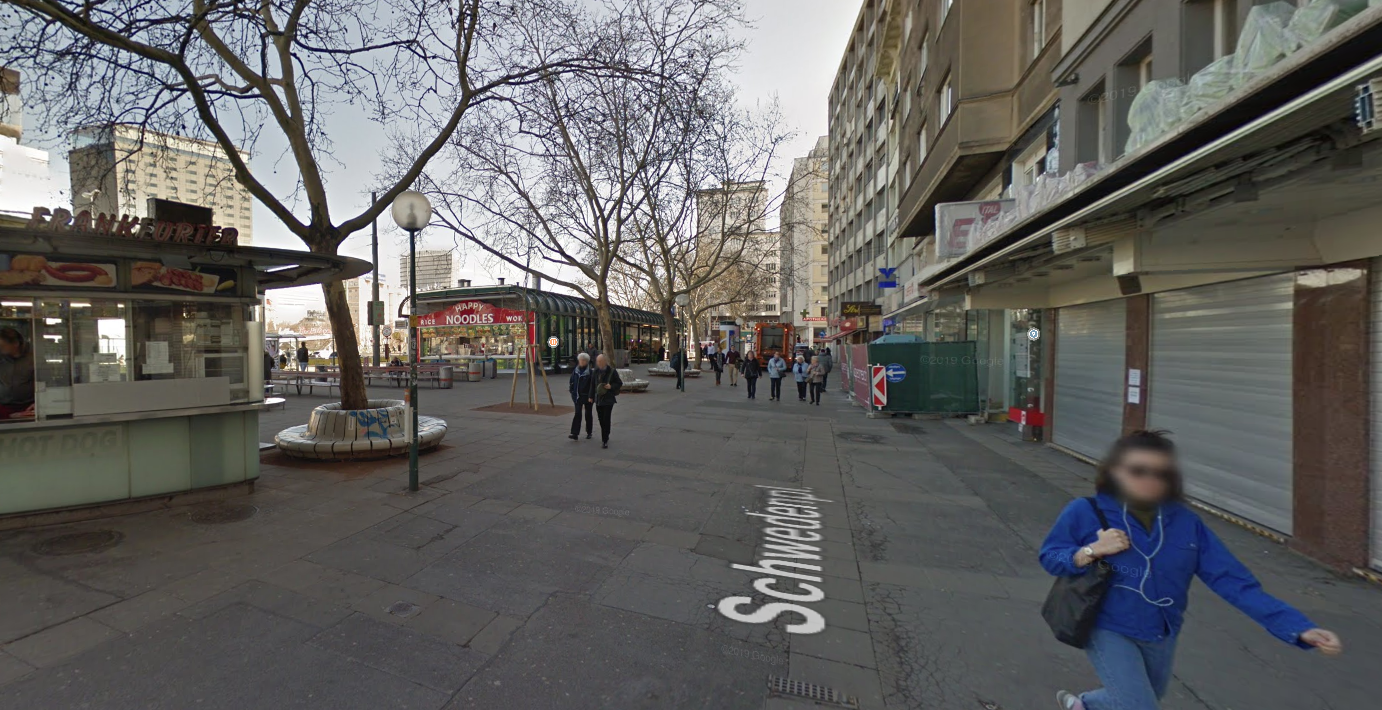 Nah kurzer Flucht am Schwedenplatz wurde der Verdächtige festgenommen.