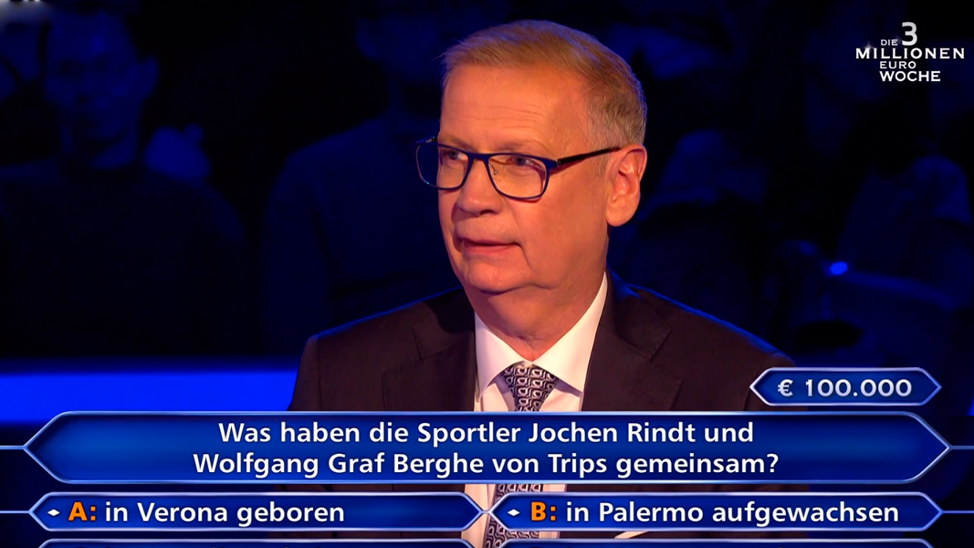 WWM-Moderator <strong>Günther Jauch</strong> hatte mit seinem Formel-1-Wissen fast recht ... aber eben nur fast.