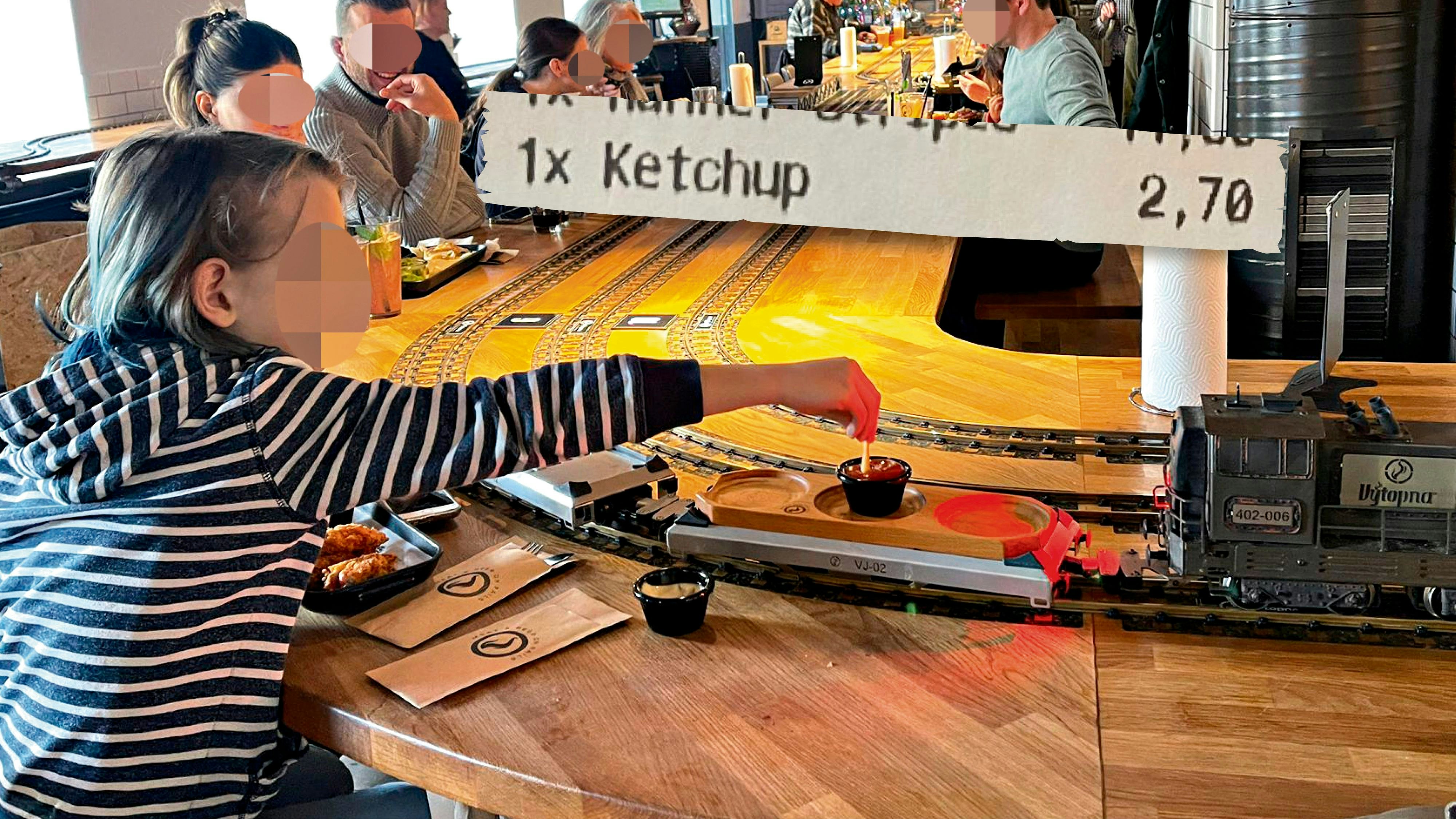 Eine Extraportion Ketchup auf Schienen kostete eine Mutter 2,70 Euro.
