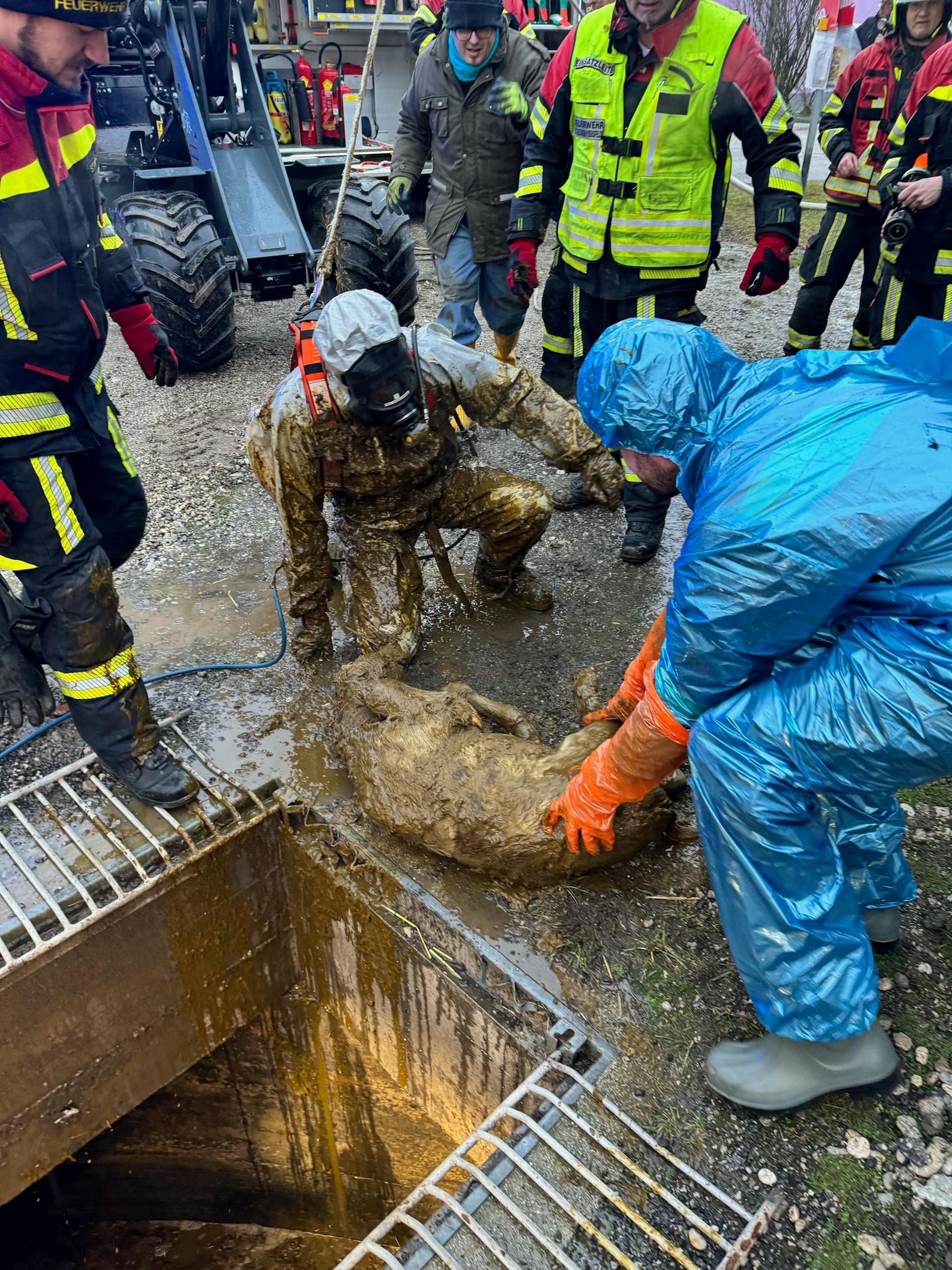 Feuerwehr in Spezialmontur