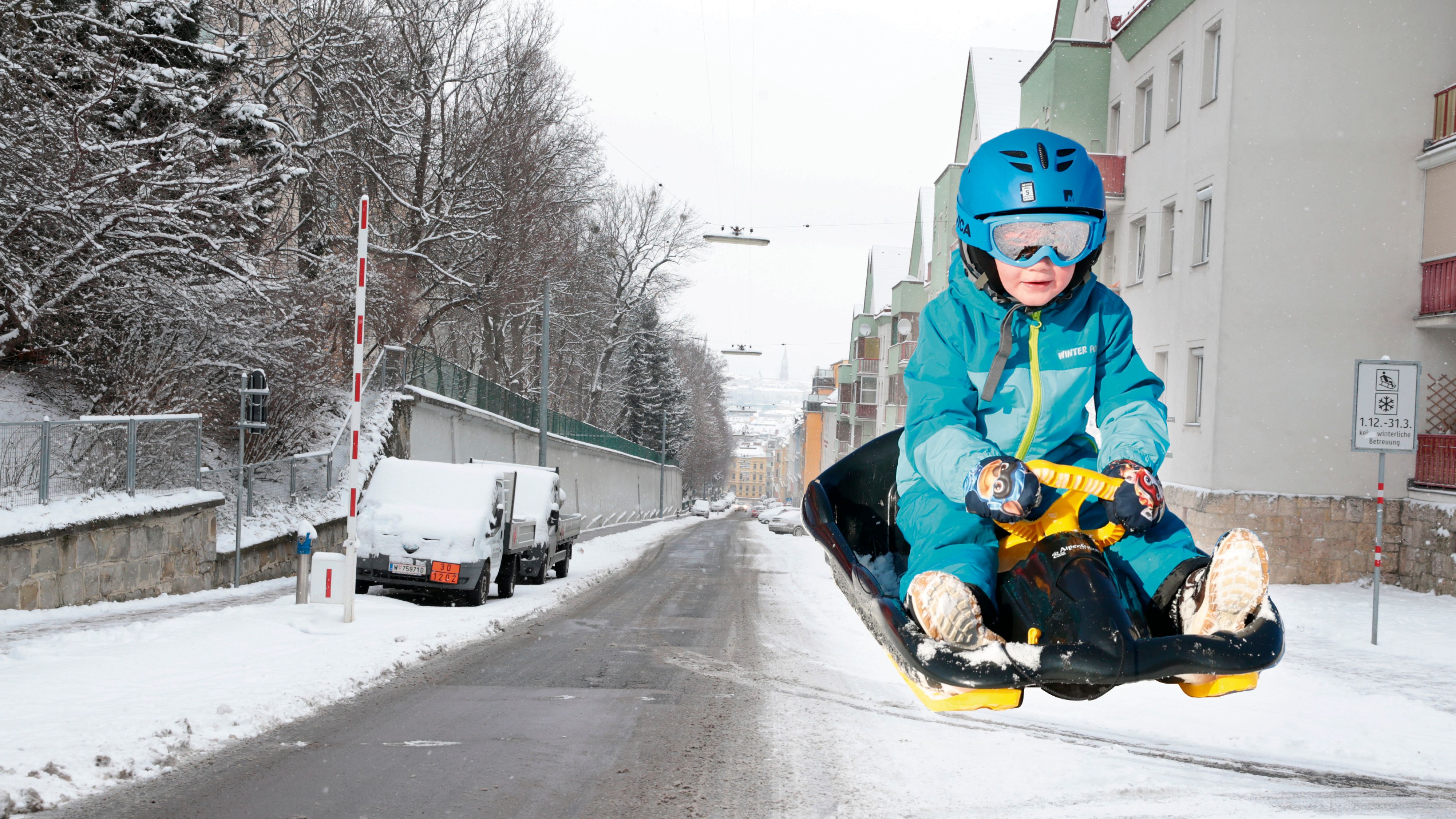 Kleine (und natürlich auch große) Rodelfans könnten auf der Schwenkgasse in Wien-Meidling bald auf ihre Kosten kommen.
