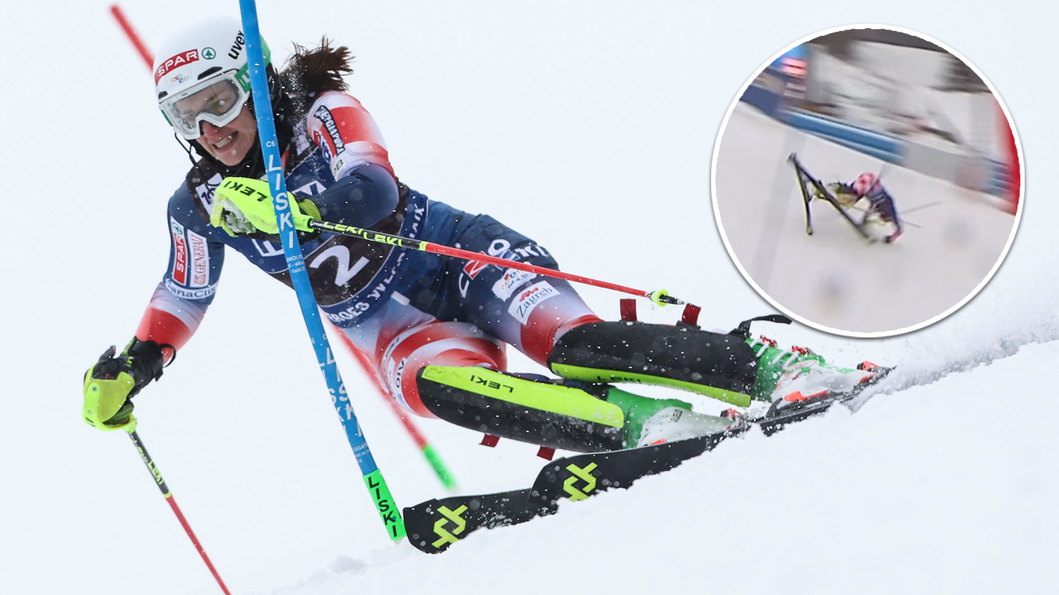 Im ersten Durchgang stürzte Leona Popovic in Ziel.