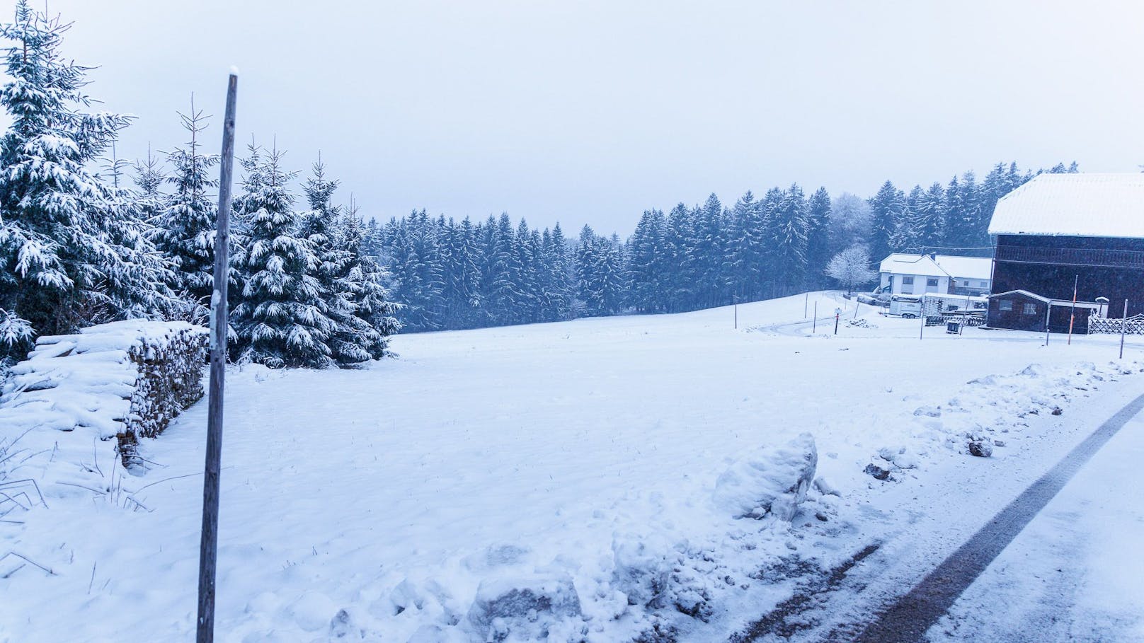 Auf der Eidenberger Alm regiert wieder der Winter.