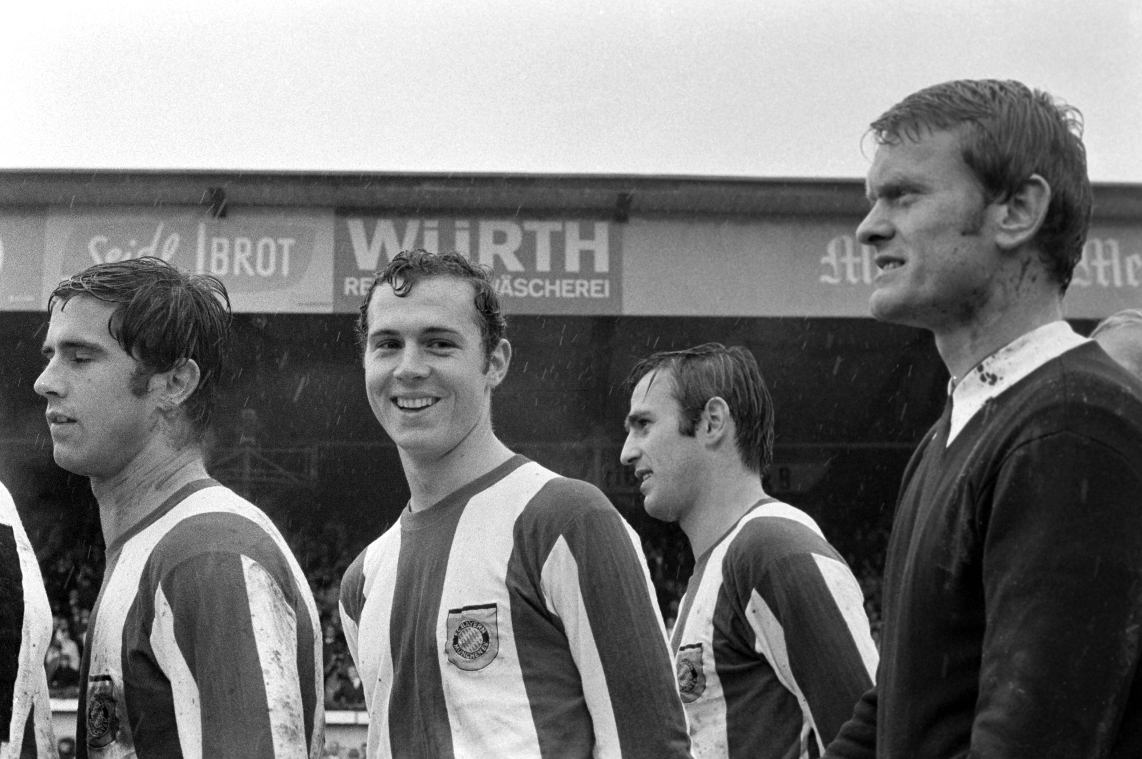 Gerd Müller, Franz Beckenbauer, Gustl Starek und Sepp Maier – das legendäre Bayern-Quartett 1968.