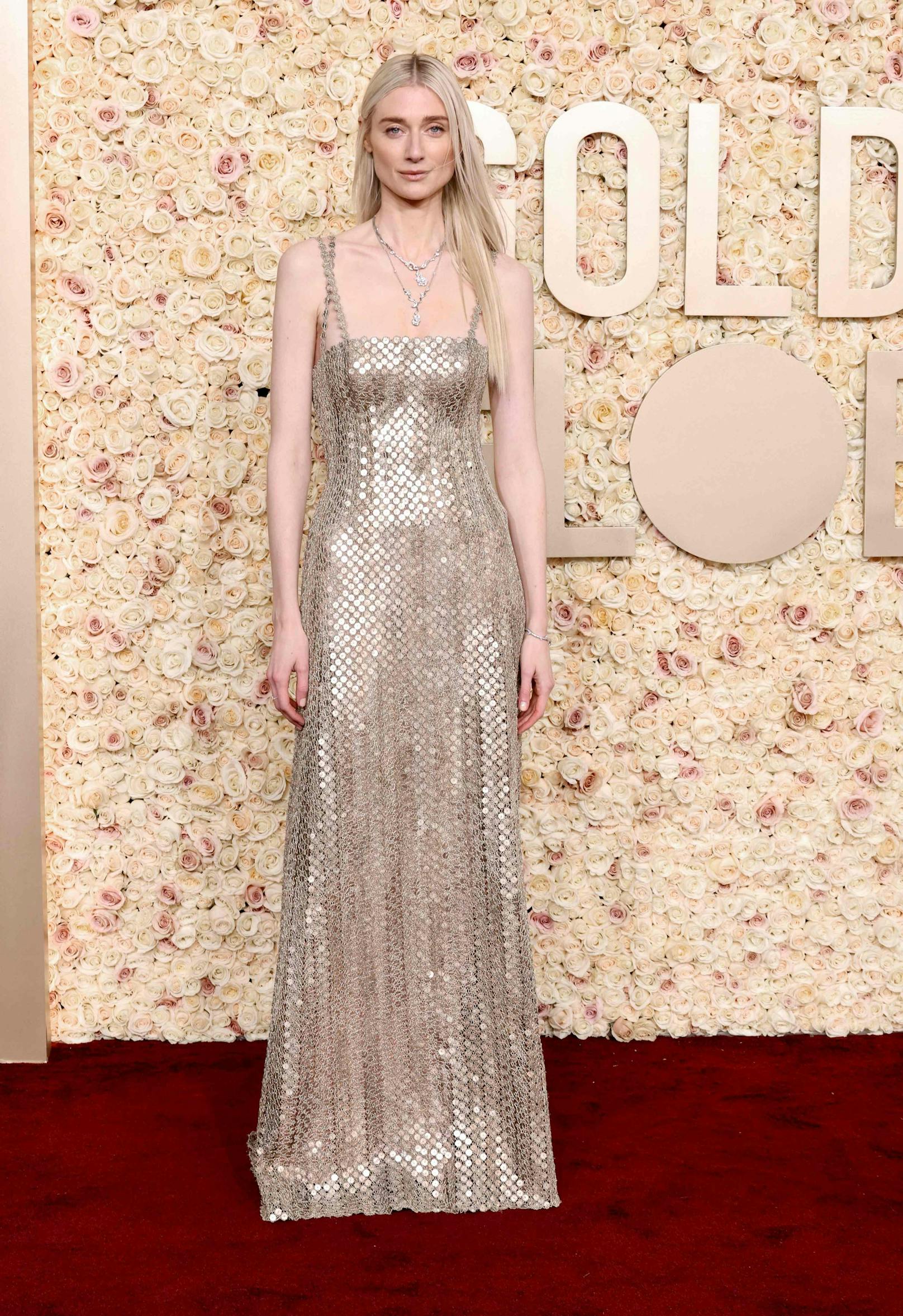 "The Crown"-Star Elizabeth Debicki holte sich ihren Golden Globe in Dior ab.