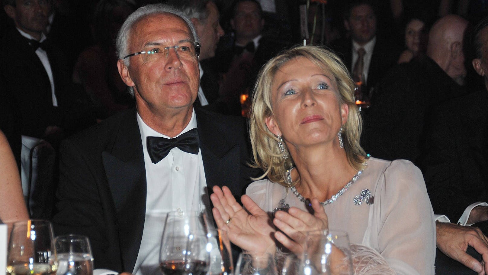 Franz und seine Ehefrau Heidi Beckenbauer.